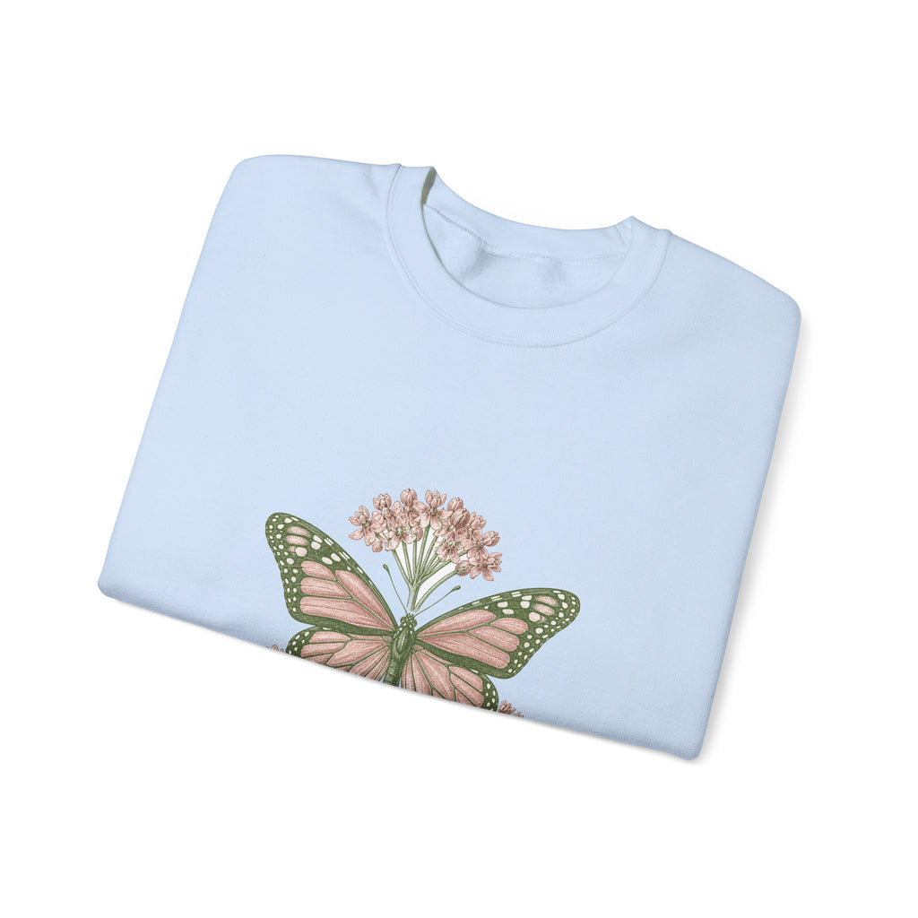 Matching Couple Sweatshirt - Butterfly & Moth Matching Couple Crewneck Sweatshirt Vintage Art His Hers Wedding Gift - Design A