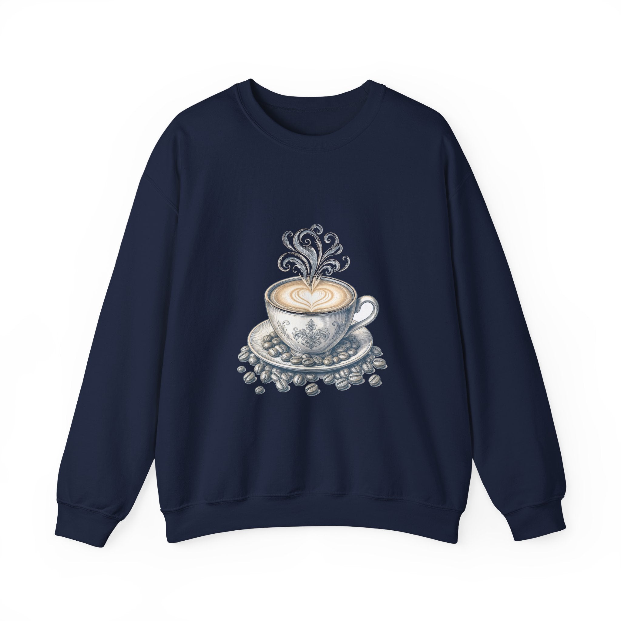 Matching Couple Sweatshirt - Coffee & Tea Matching Couple Comfort Colors Crew Vintage Art His Hers Honeymoon Gift - Design A