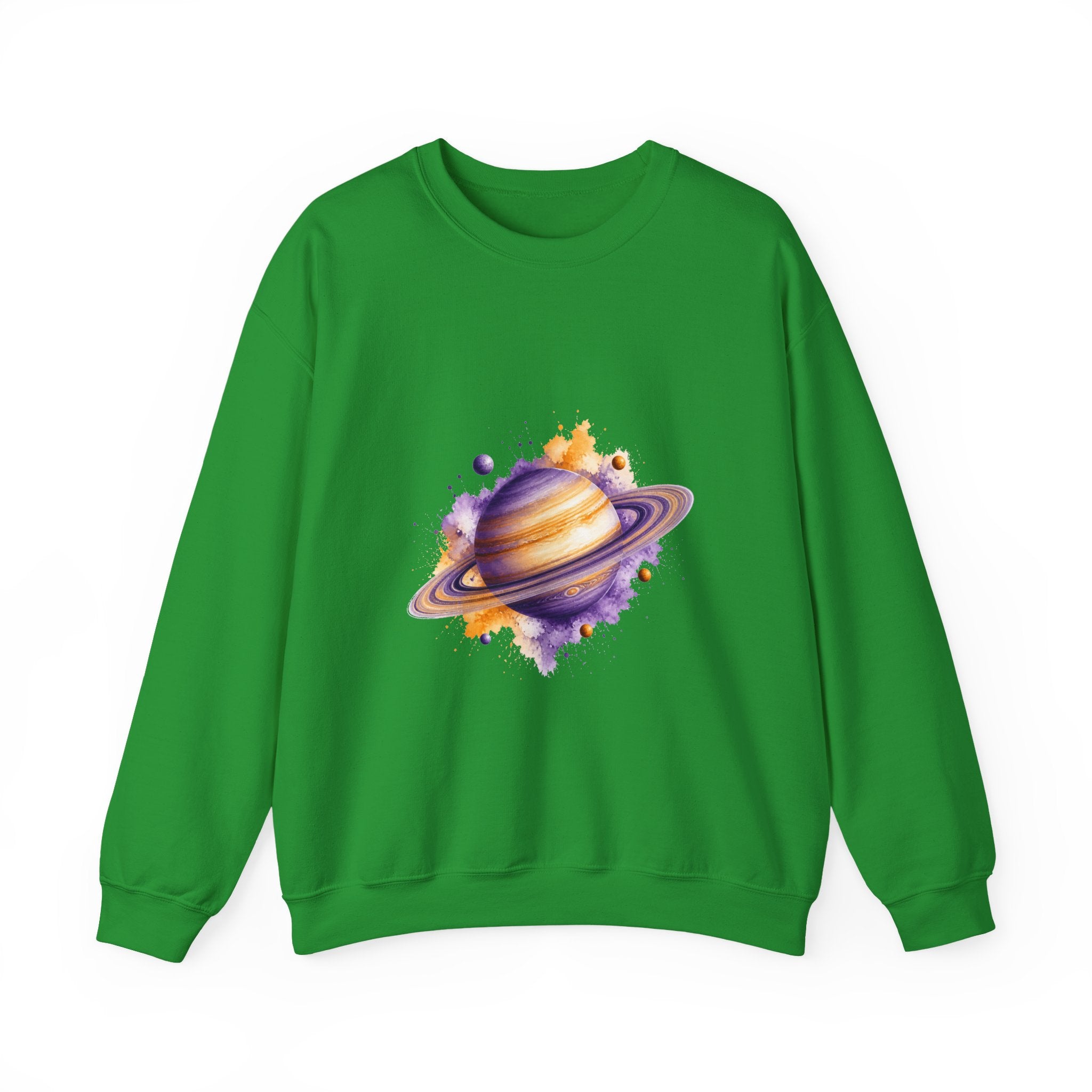 Matching Couple Sweatshirt - Saturn & Jupiter Matching Couple Comfort Colors Crew Watercolor Art His Hers Birthday Gift - Design A