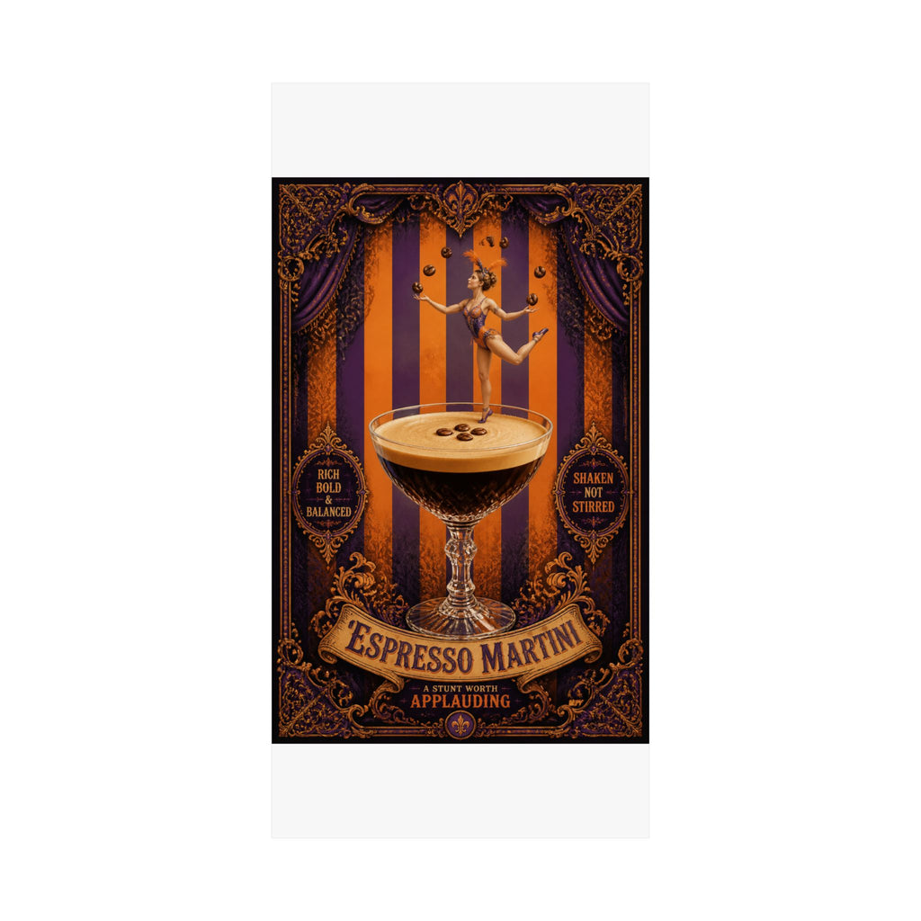 Espresso Martini Acrobat Wall Art Poster 18×24 Baroque Home Office Decor Maximalist Print
