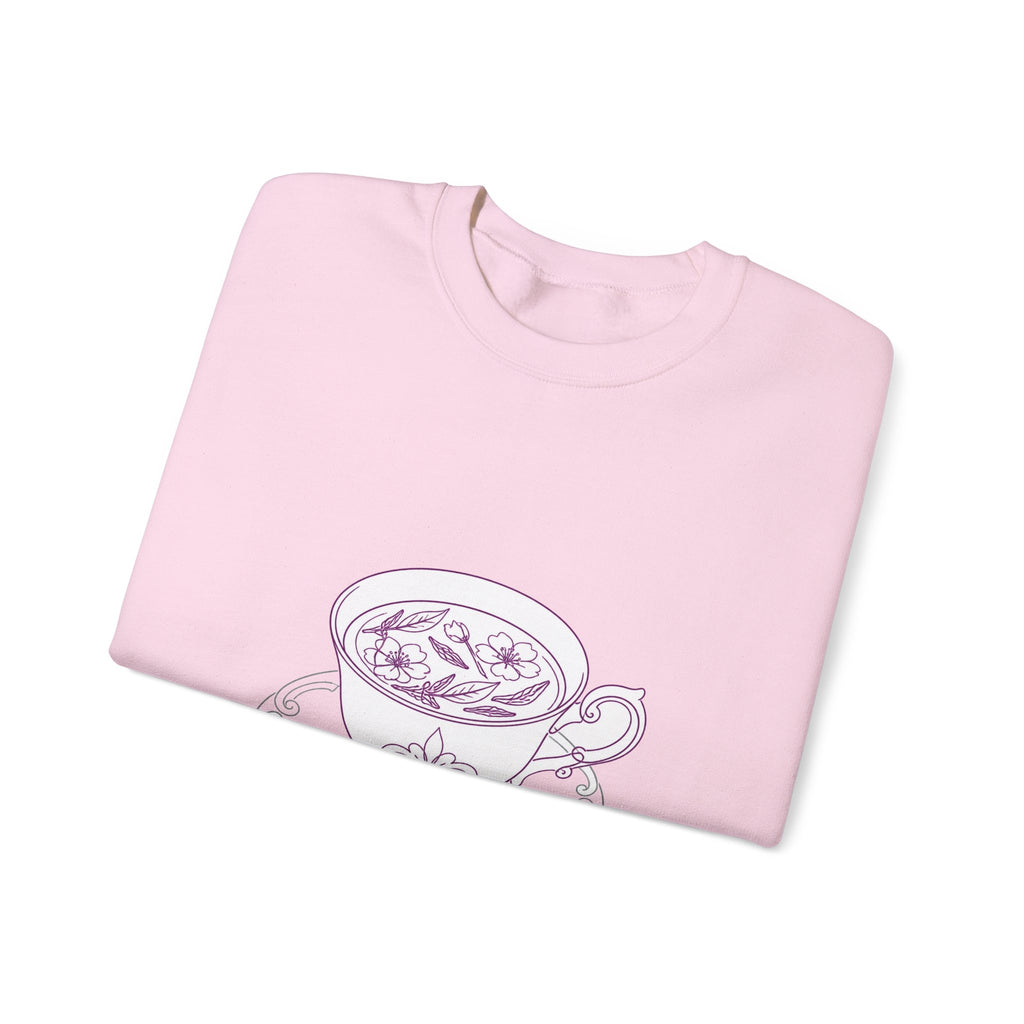 Matching Couple Sweatshirt - Coffee & Tea Matching Couple Comfort Colors Crew Minimalist Art His Hers Christmas Gift - Design B