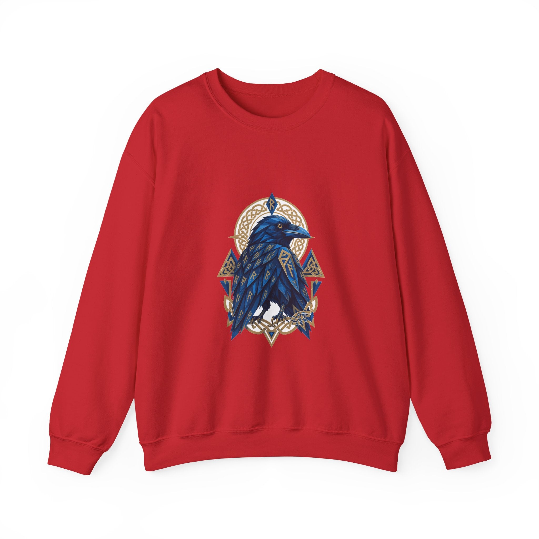 Matching Couple Sweatshirt - Huginn & Muninn Matching Couple Crewneck Sweatshirt Geometric Art His Hers Couple Gift - Design A
