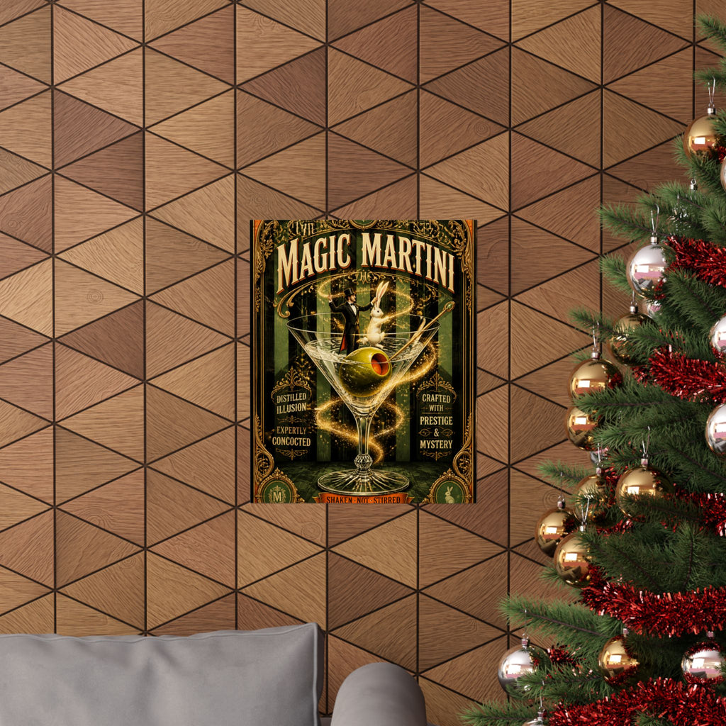 Martini Magician Wall Art Poster 24×36 Baroque Studio Decor Maximalist Print