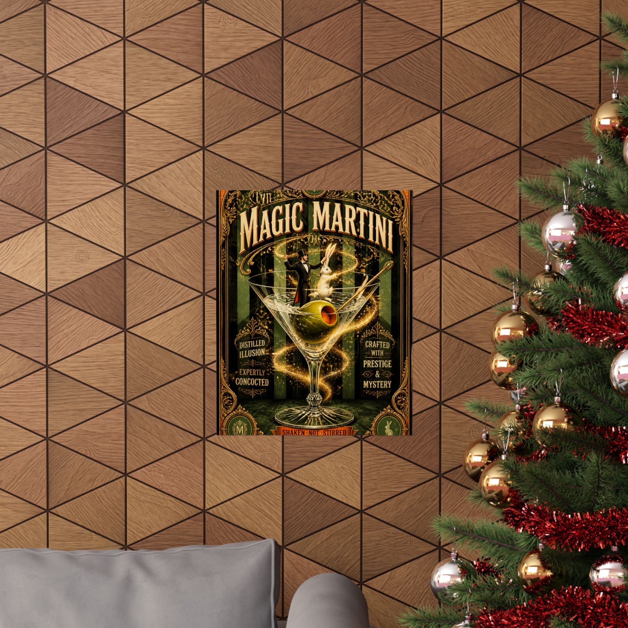 Martini Magician Wall Art Poster 24×36 Baroque Studio Decor Maximalist Print