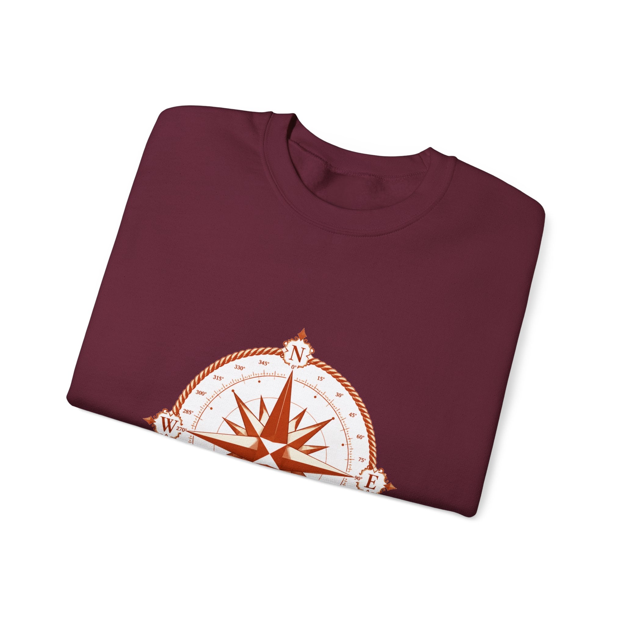 Matching Couple Sweatshirt - Compass North & South Matching Couple Comfort Colors Crew Geometric Art His Hers Love Gift - Design A