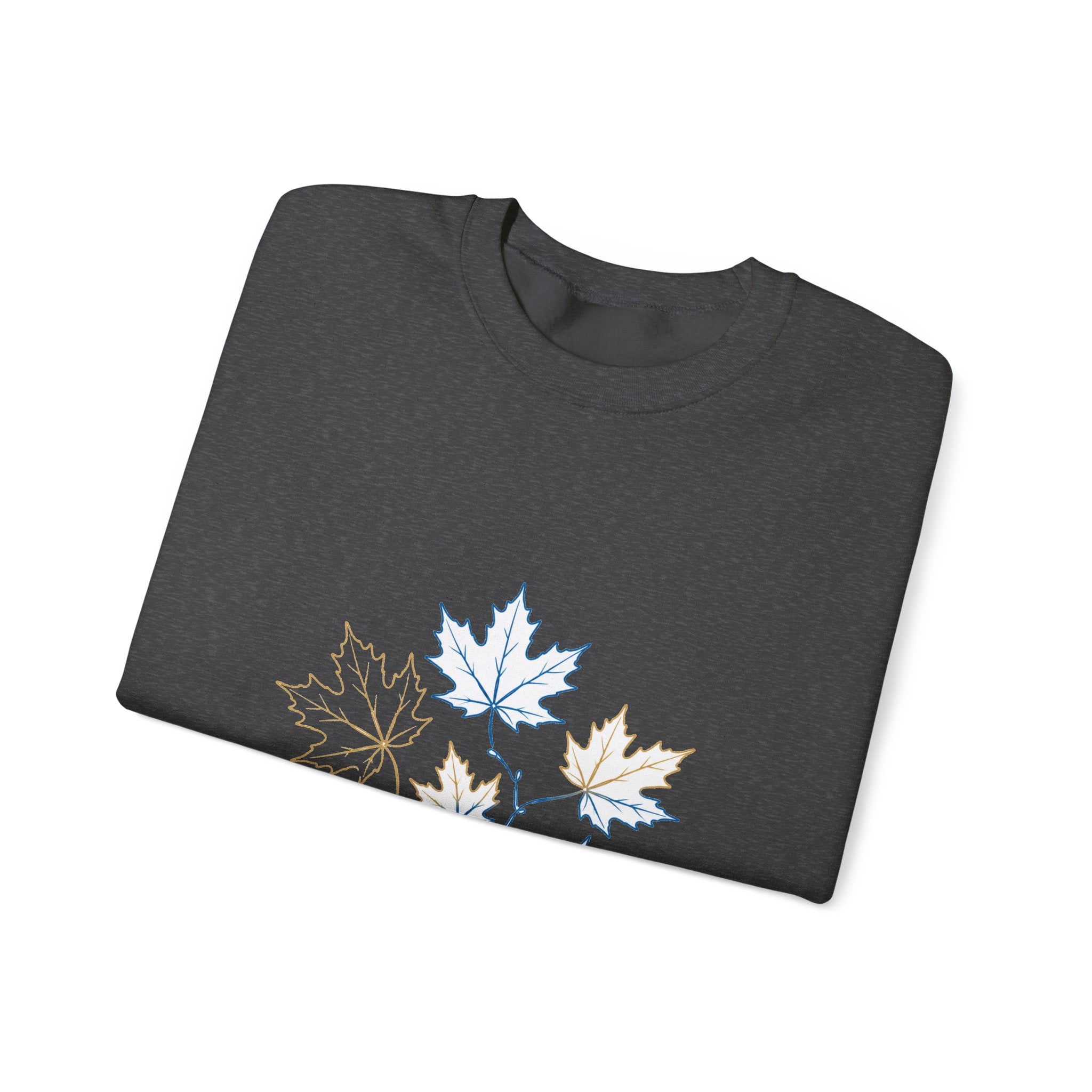 Matching Couple Sweatshirt - Cherry Blossom & Maple Leaf Matching Couple Premium Fleece Sweatshirt Minimalist Art His Hers Christmas Gift - Design B