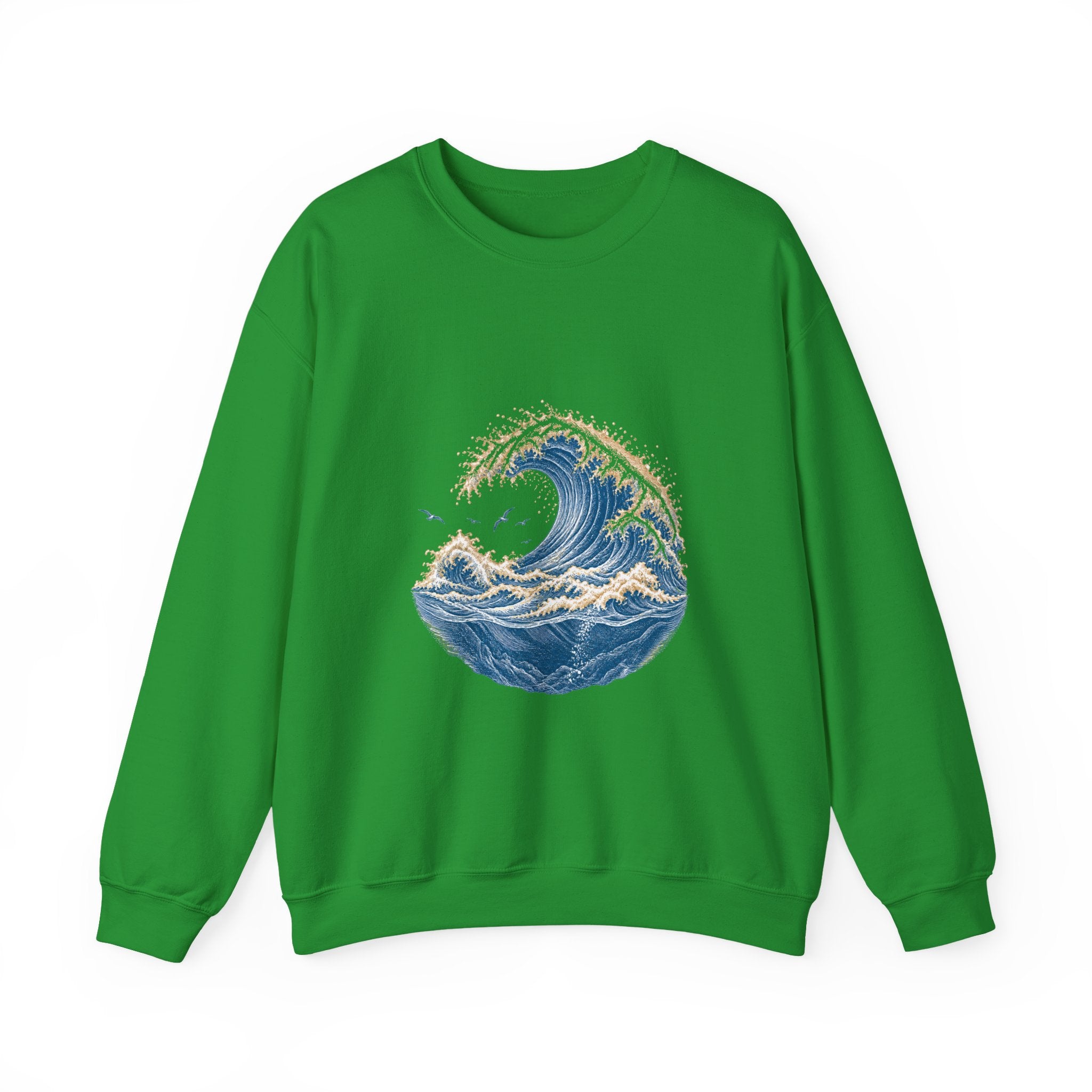 Matching Couple Sweatshirt - Mountain & Ocean Matching Couple Comfort Colors Crew Vintage Art His Hers Honeymoon Gift - Design B