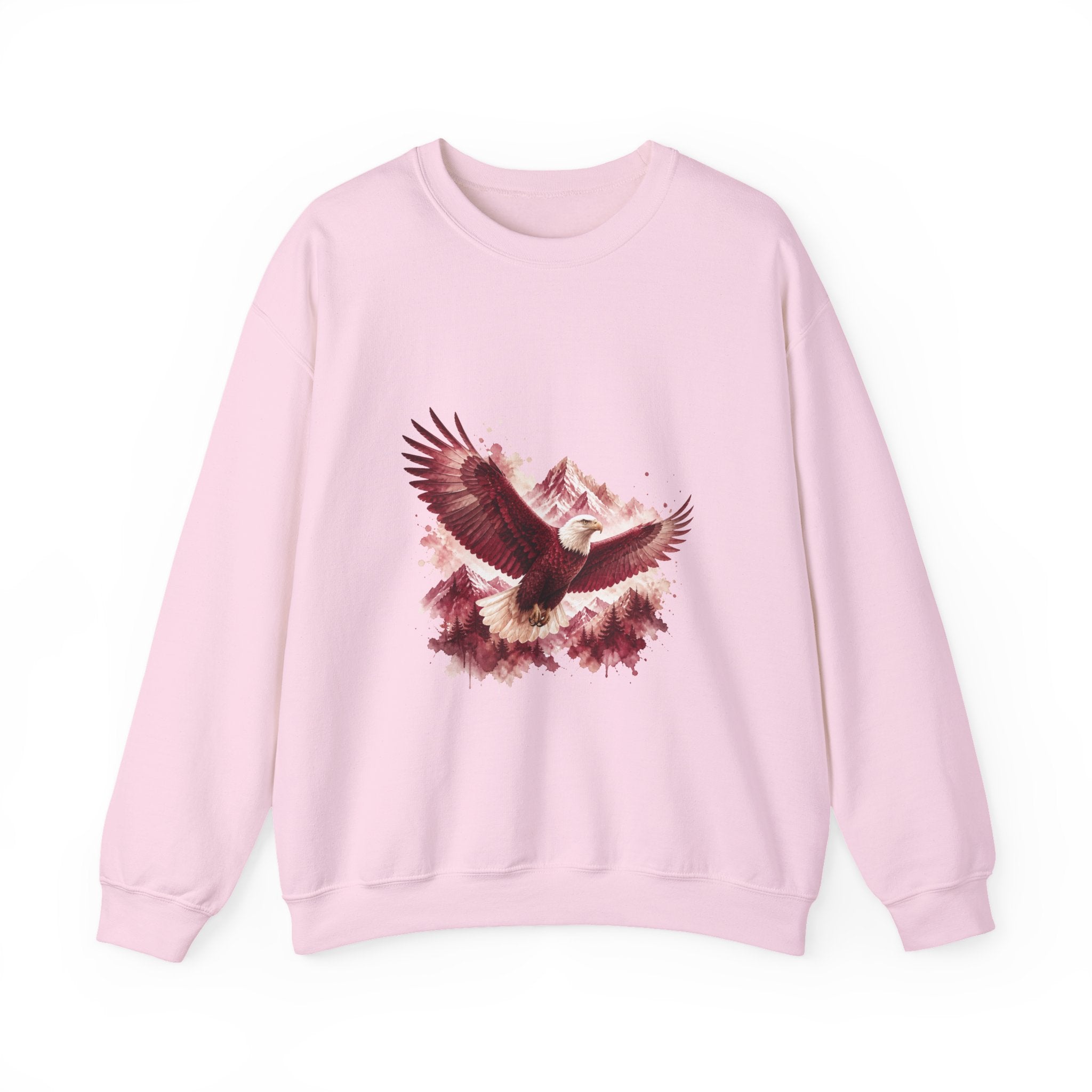 Matching Couple Sweatshirt - Eagle & Whale Matching Couple Crewneck Sweatshirt Watercolor Art His Hers Engagement Gift - Design A