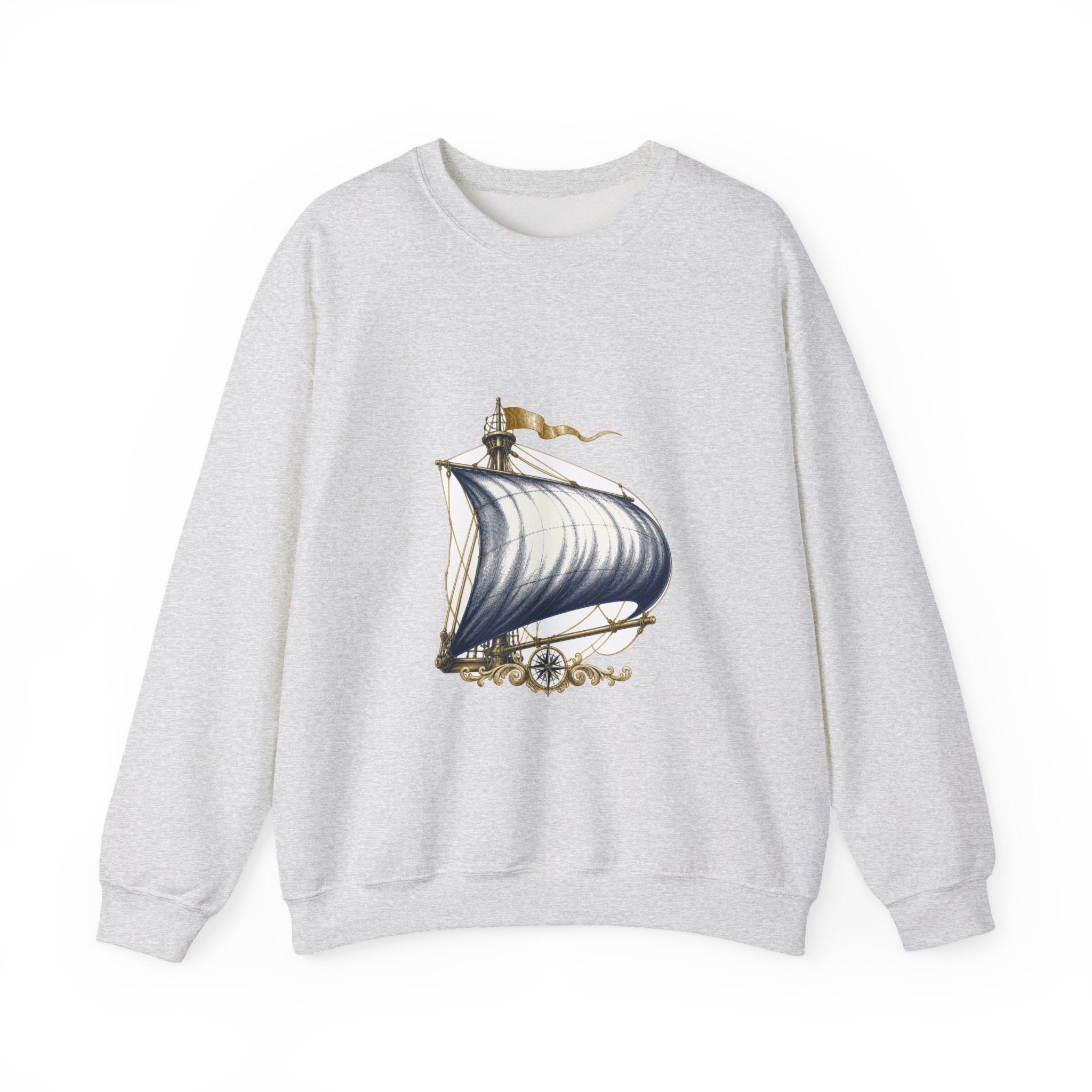 Matching Couple Sweatshirt - Anchor & Sail Matching Couple Comfort Colors Crew Vintage Art His Hers Honeymoon Gift - Design B