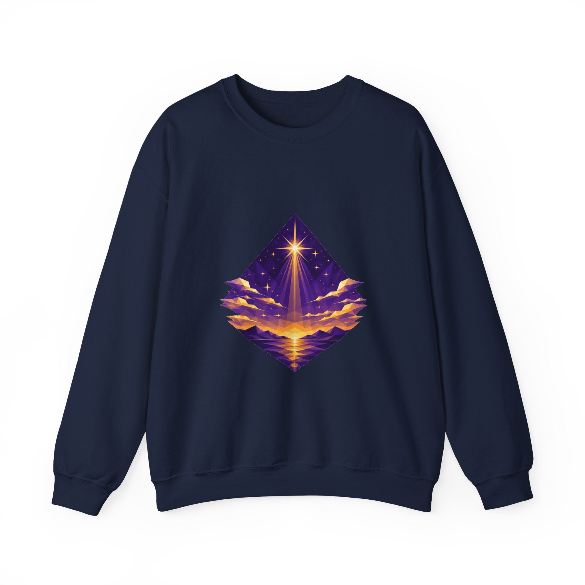Matching Couple Sweatshirt - Evening & Morning Star Matching Couple Premium Fleece Sweatshirt Geometric Art His Hers Love Gift - Design A