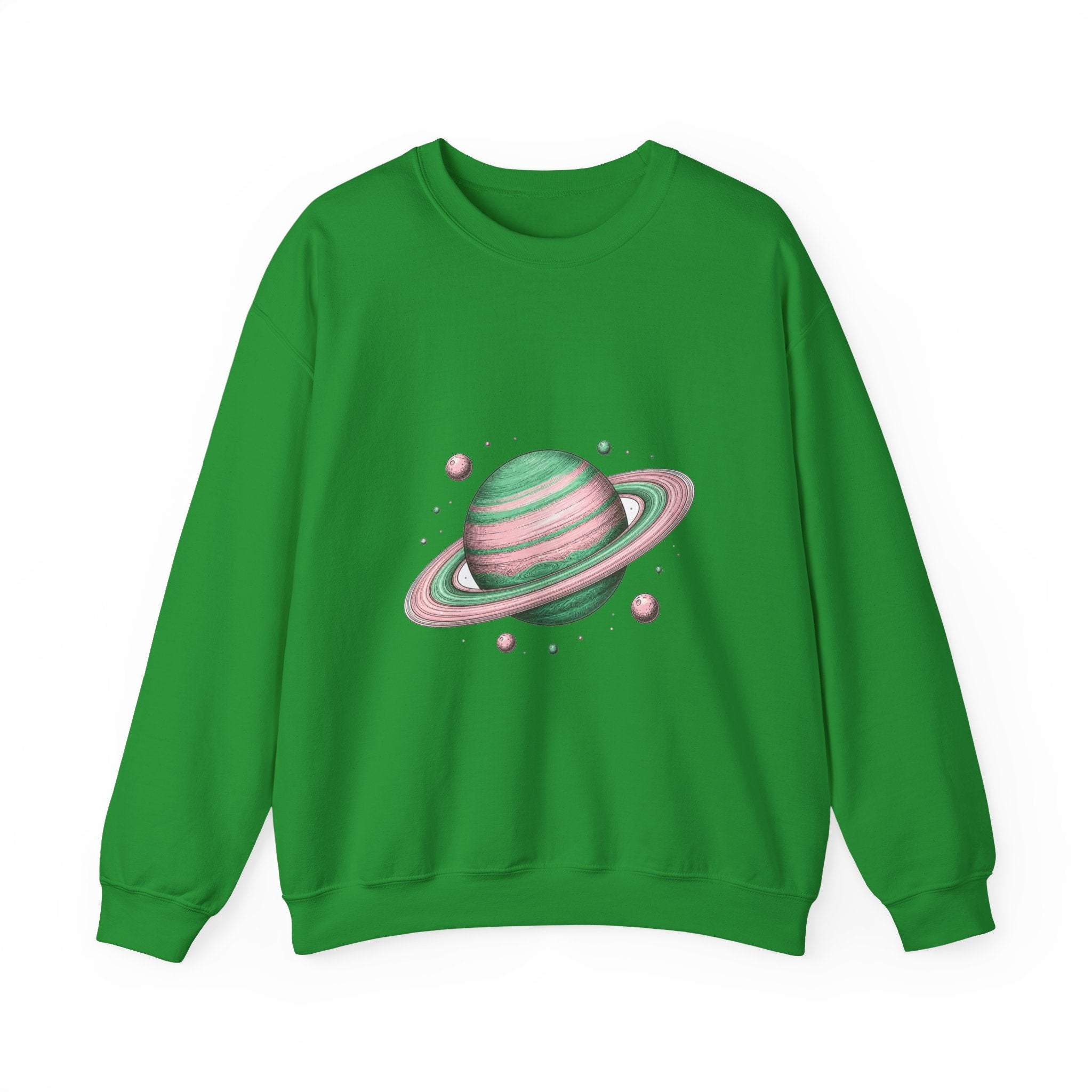 Matching Couple Sweatshirt - Saturn & Jupiter Matching Couple Premium Fleece Sweatshirt Hand-Drawn Art His Hers Anniversary Gift - Design A
