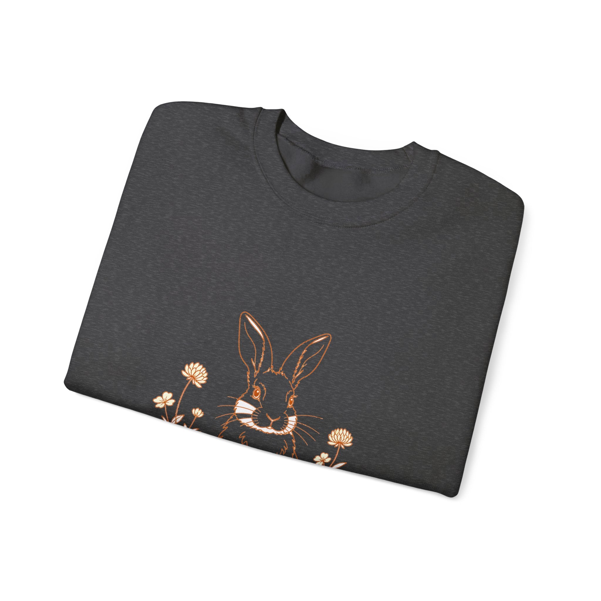 Matching Couple Sweatshirt - Fox & Rabbit Matching Couple Comfort Colors Crew Minimalist Art His Hers Christmas Gift - Design B