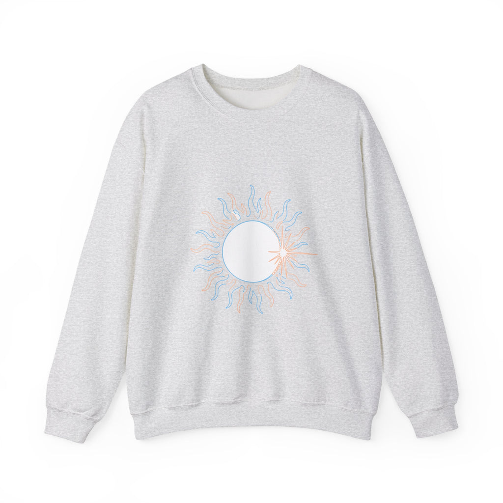 Matching Couple Sweatshirt - Solar & Lunar Eclipse Matching Couple Crewneck Sweatshirt Minimalist Art His Hers Valentine Gift - Design A