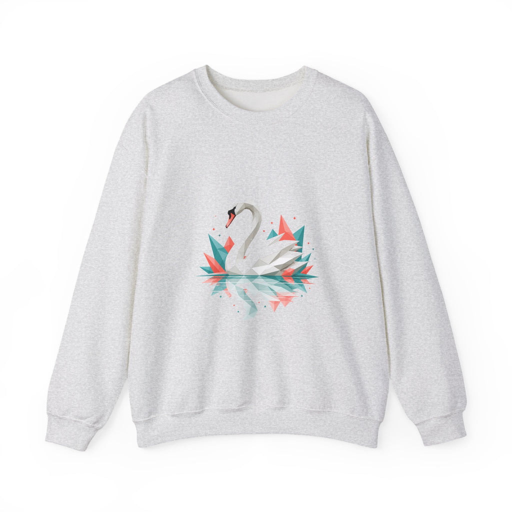 Matching Couple Sweatshirt - Raven & Swan Matching Couple Crewneck Sweatshirt Geometric Art His Hers Couple Gift - Design B