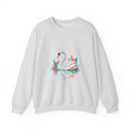 Matching Couple Sweatshirt - Raven & Swan Matching Couple Crewneck Sweatshirt Geometric Art His Hers Couple Gift - Design B