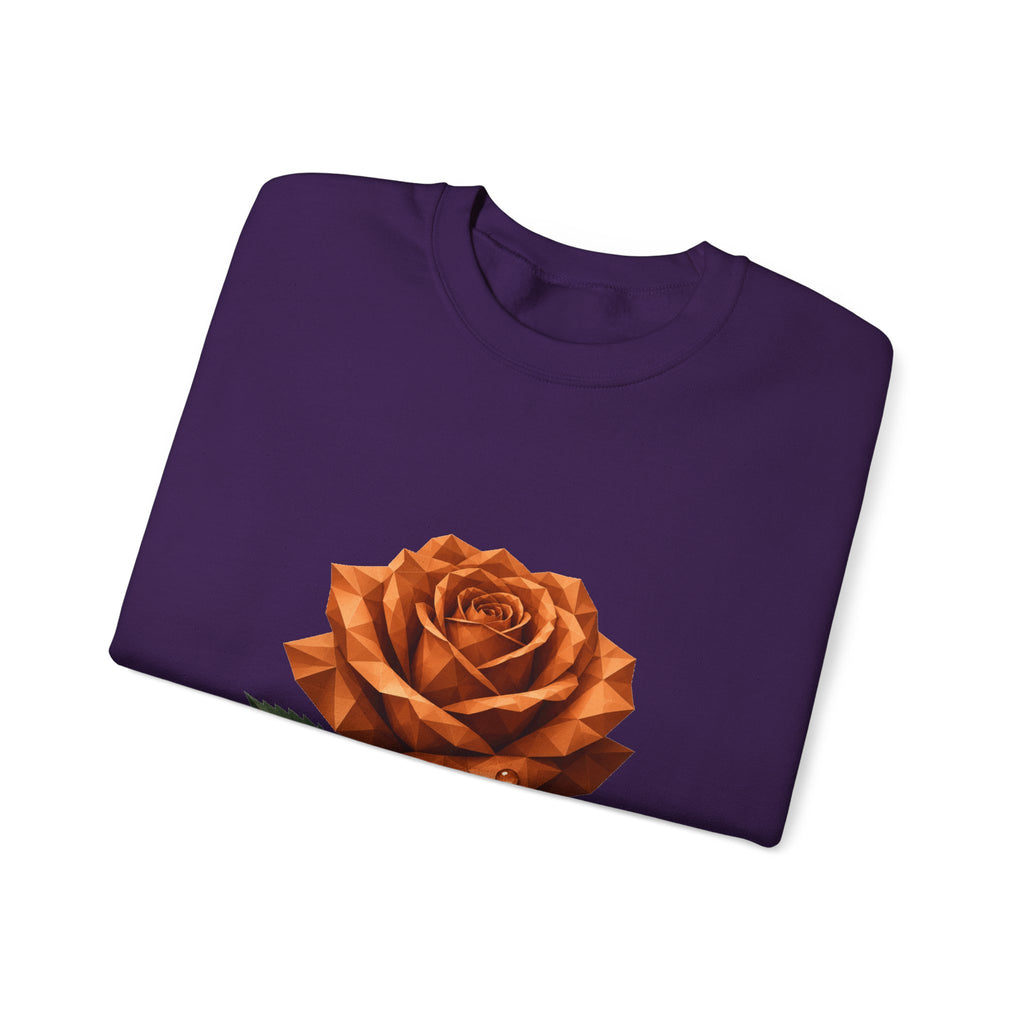 Matching Couple Sweatshirt - Rose & Thorn Matching Couple Premium Fleece Sweatshirt Geometric Art His Hers Love Gift - Design A
