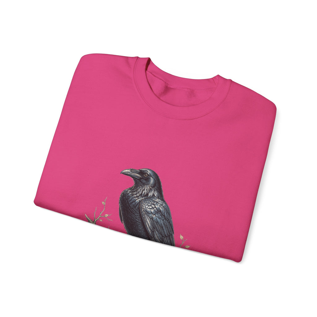 Matching Couple Sweatshirt - Raven & Swan Matching Couple Premium Fleece Sweatshirt Hand-Drawn Art His Hers Anniversary Gift - Design A