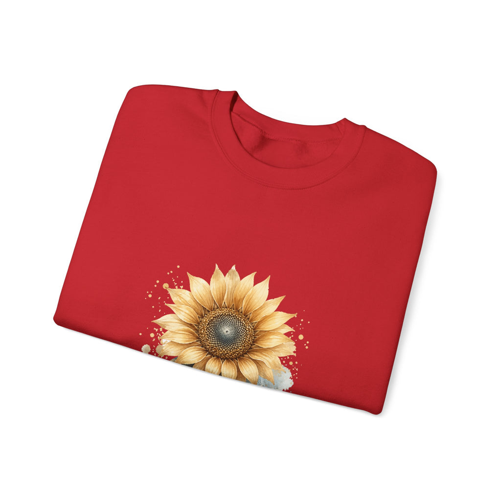Matching Couple Sweatshirt - Sunflower & Moonflower Matching Couple Comfort Colors Crew Watercolor Art His Hers Birthday Gift - Design A