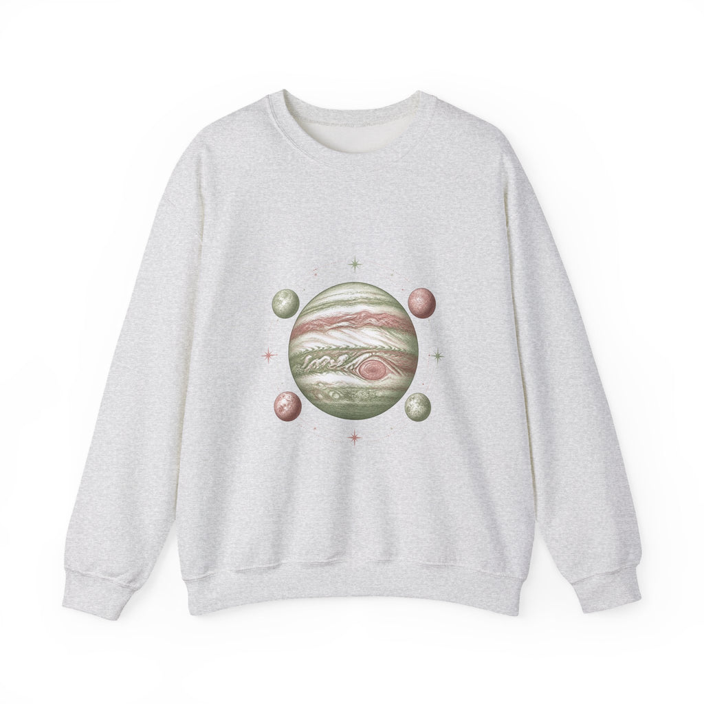 Matching Couple Sweatshirt - Saturn & Jupiter Matching Couple Premium Fleece Sweatshirt Vintage Art His Hers Honeymoon Gift - Design B