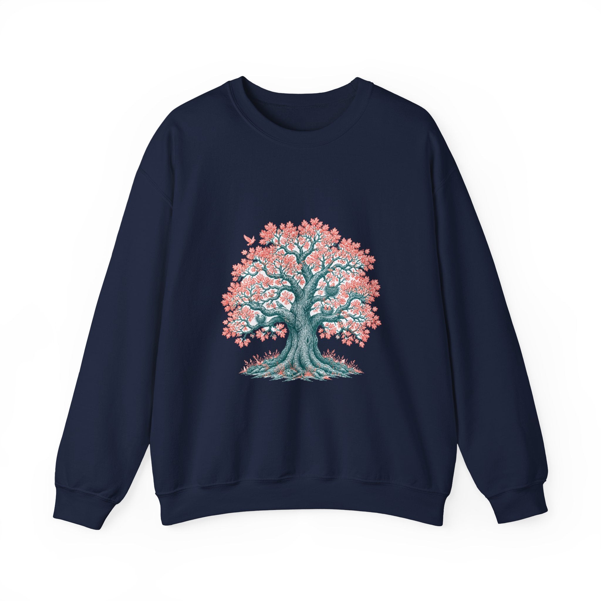 Matching Couple Sweatshirt - Ancient Oak & Deep Roots Matching Couple Crewneck Sweatshirt Hand-Drawn Art His Hers Best Friend Gift - Design A