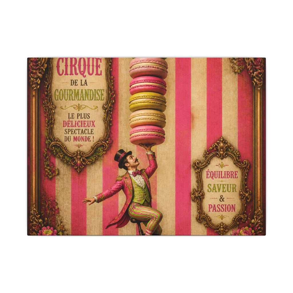 Macaron Balancing Tower Wall Art Canvas 16×20 Baroque Home Office Decor Maximalist Print