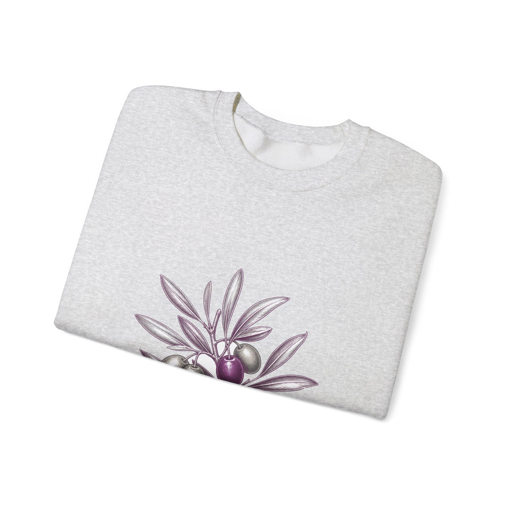 Matching Couple Sweatshirt - Olive Branch & Fig Matching Couple Crewneck Sweatshirt Vintage Art His Hers Wedding Gift - Design A