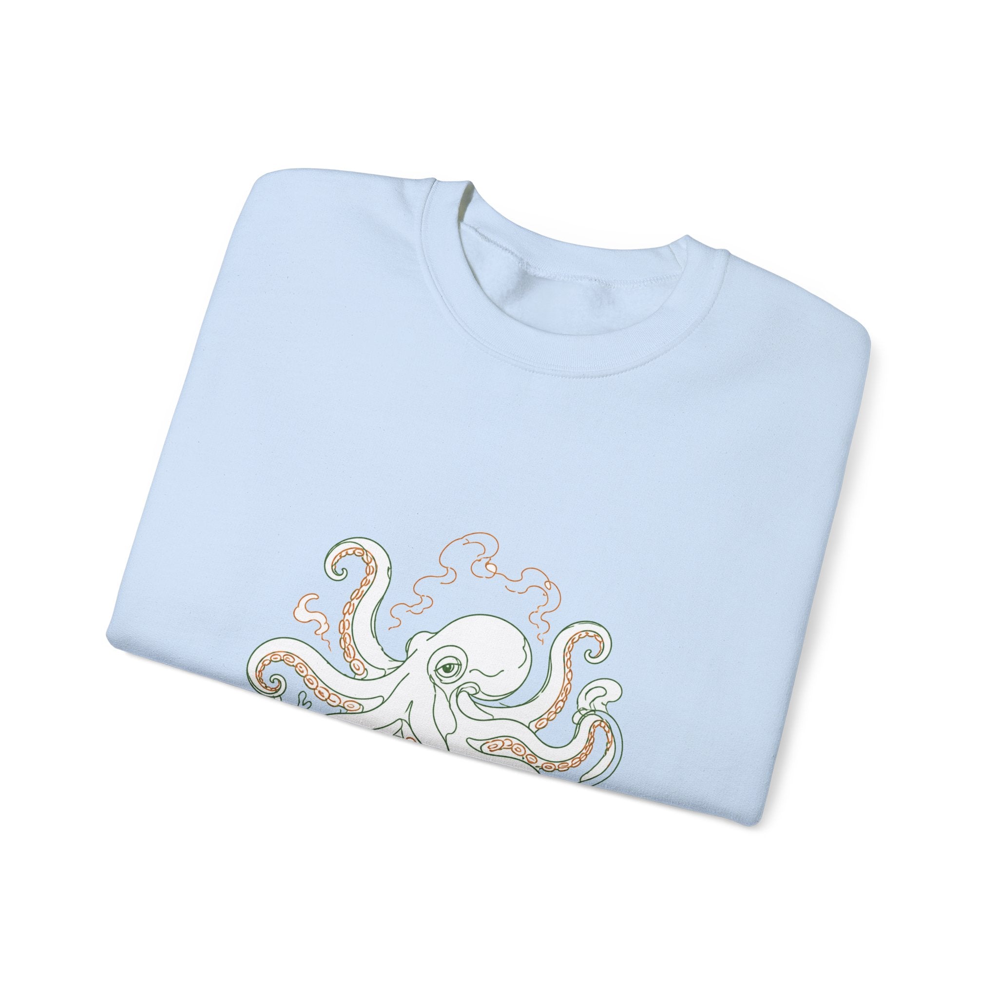 Matching Couple Sweatshirt - Octopus & Jellyfish Matching Couple Comfort Colors Crew Minimalist Art His Hers Christmas Gift - Design A