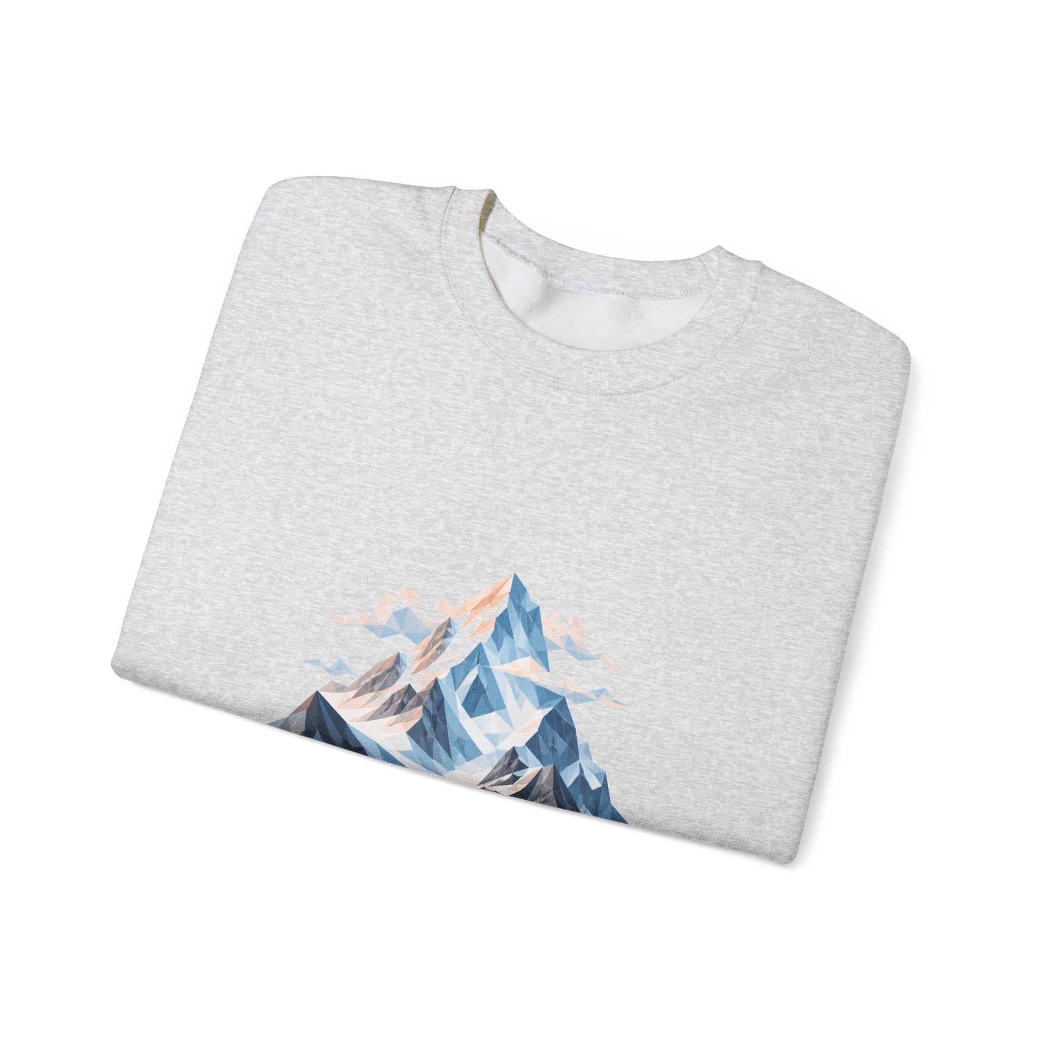 Matching Couple Sweatshirt - Mountain & Ocean Matching Couple Comfort Colors Crew Geometric Art His Hers Love Gift - Design A