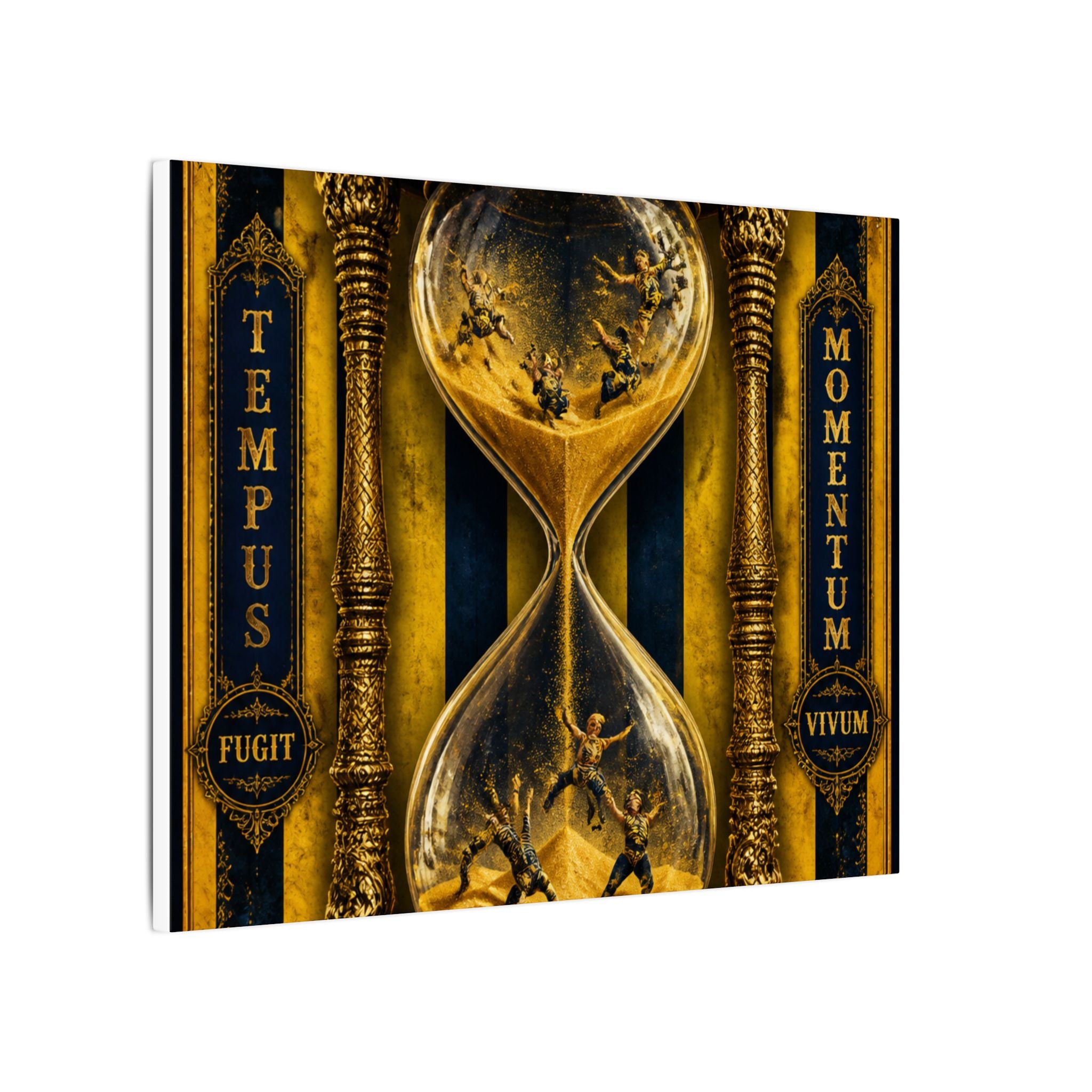 Hourglass Acrobats Wall Art Canvas 16×20 Baroque Home Office Decor Maximalist Print
