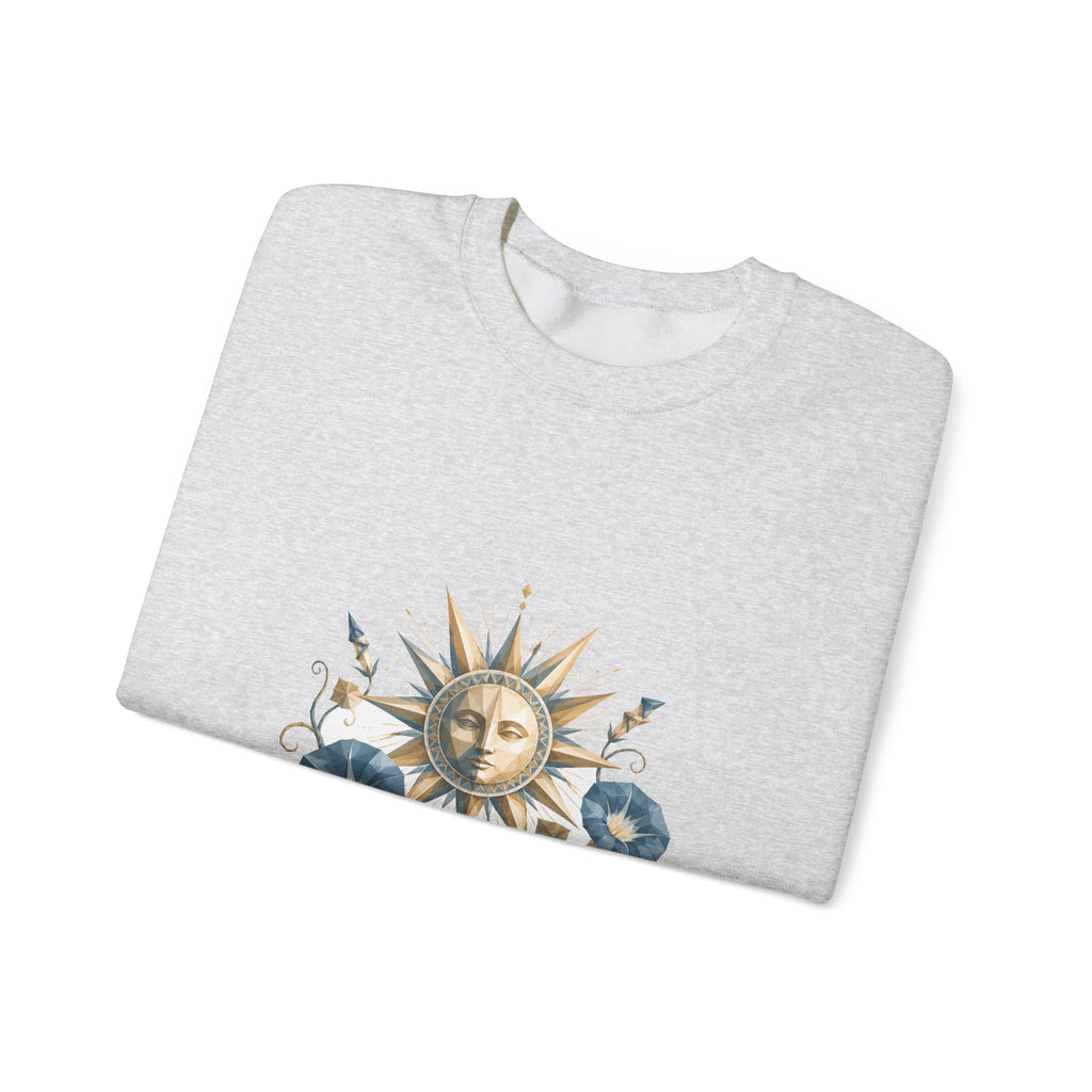 Matching Couple Sweatshirt - Sun & Moon Matching Couple Crewneck Sweatshirt Geometric Art His Hers Couple Gift - Design B