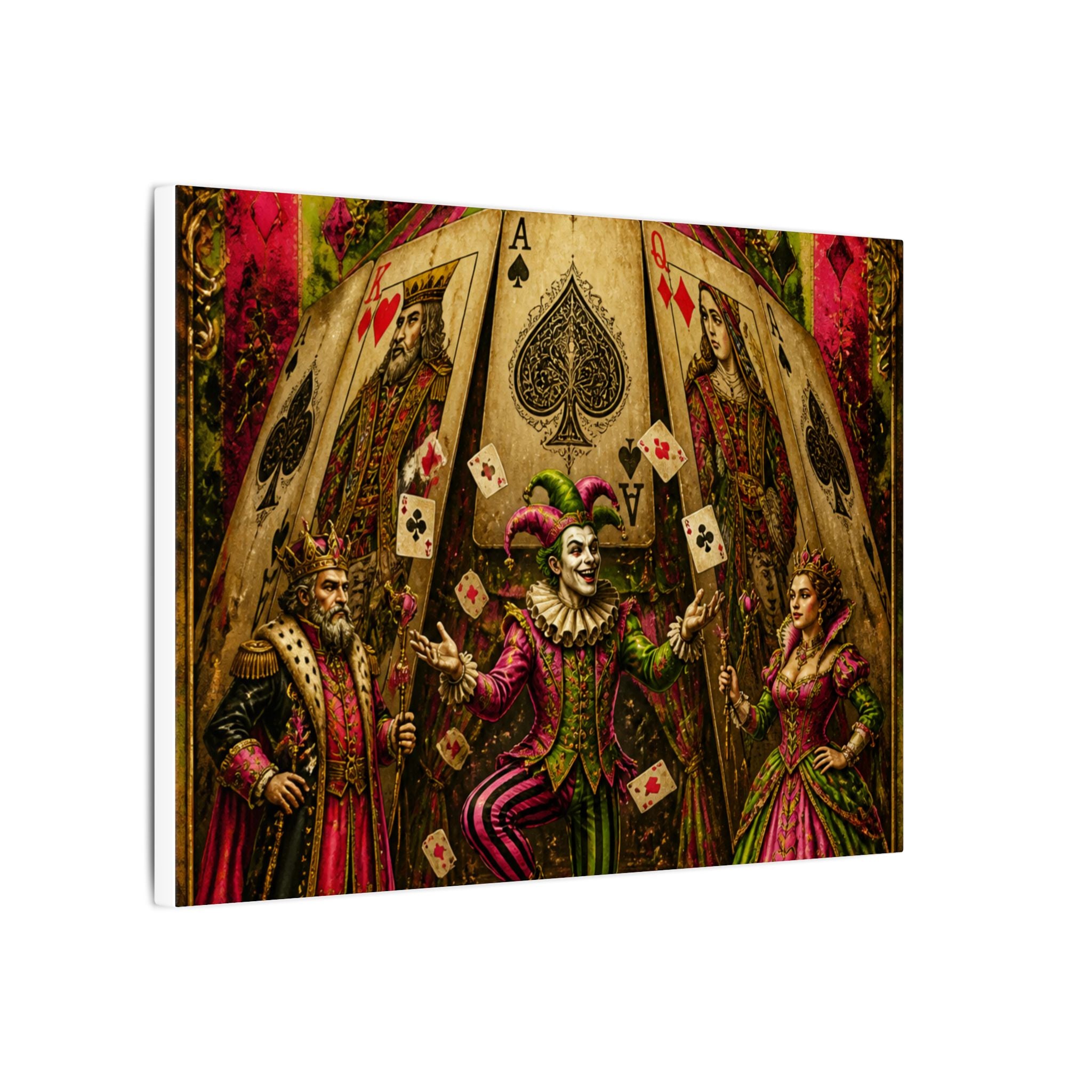 Playing Cards Tent Wall Art Canvas 16×20 Baroque Home Office Decor Maximalist Print