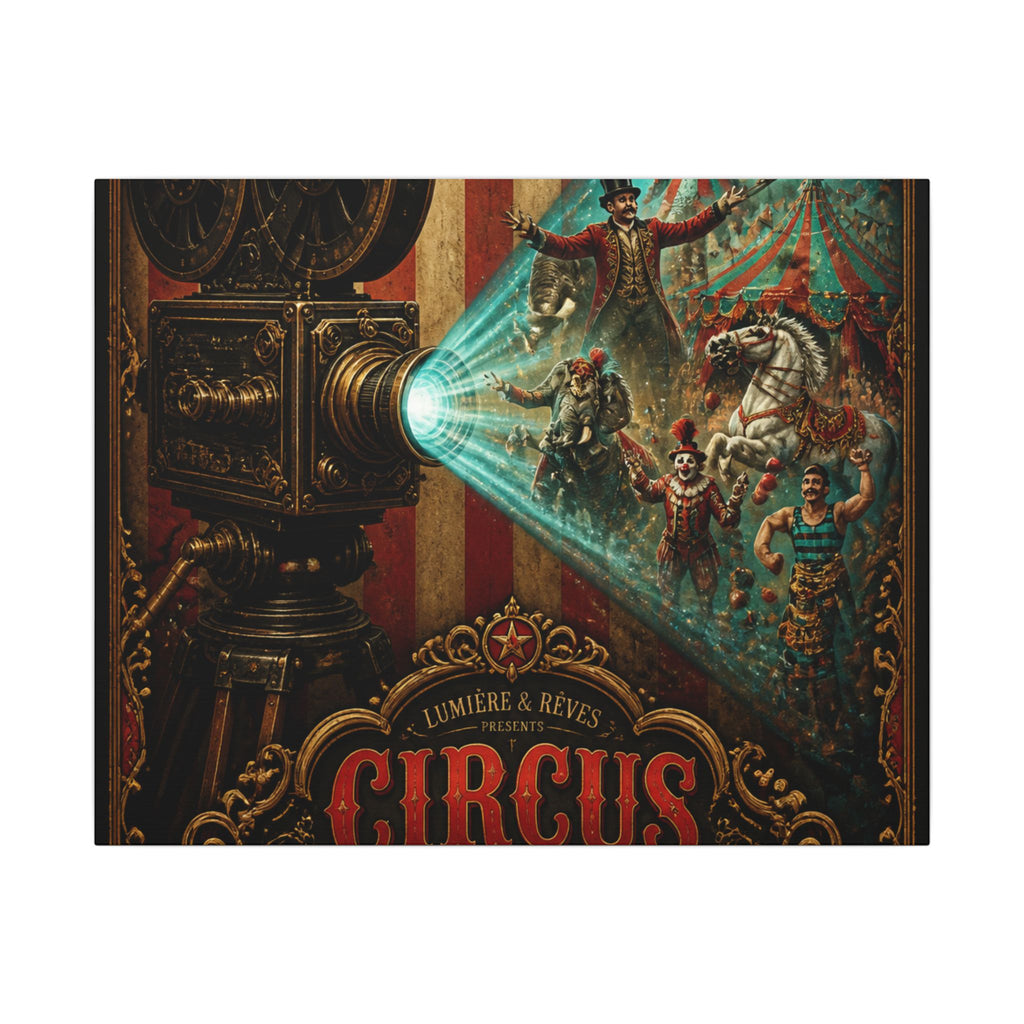 Film Camera Projector Show Wall Art Canvas 16×20 Baroque Home Office Decor Maximalist Print