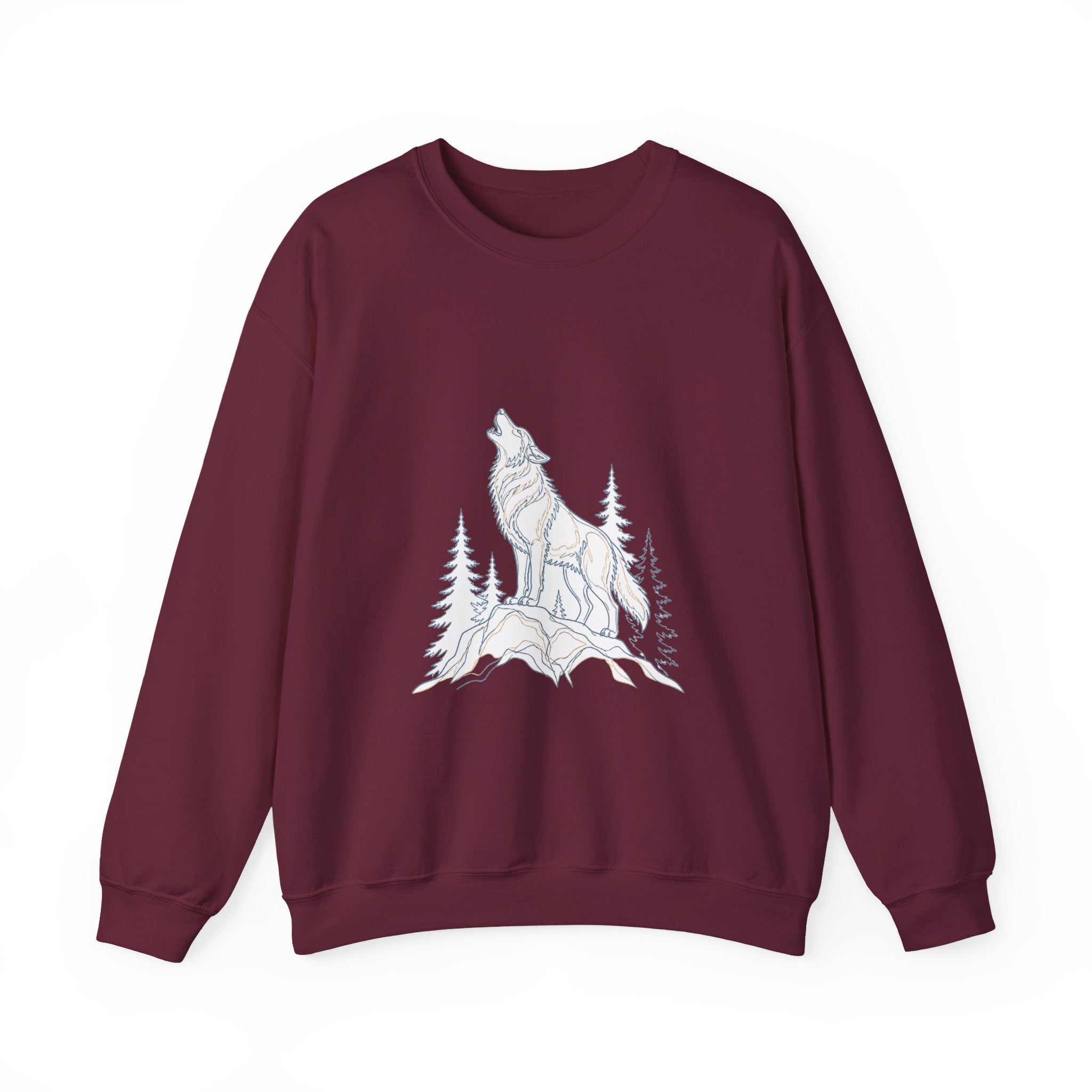 Matching Couple Sweatshirt - Wolf & Dove Matching Couple Comfort Colors Crew Minimalist Art His Hers Christmas Gift - Design A