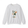 Matching Couple Sweatshirt - Tiger & Crane Matching Couple Premium Fleece Sweatshirt Watercolor Art His Hers Birthday Gift - Design B