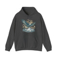 Matching Couple Sweatshirt - Eagle & Whale Matching Couple Hooded Sweatshirt Vintage Art His Hers Wedding Gift - Design A