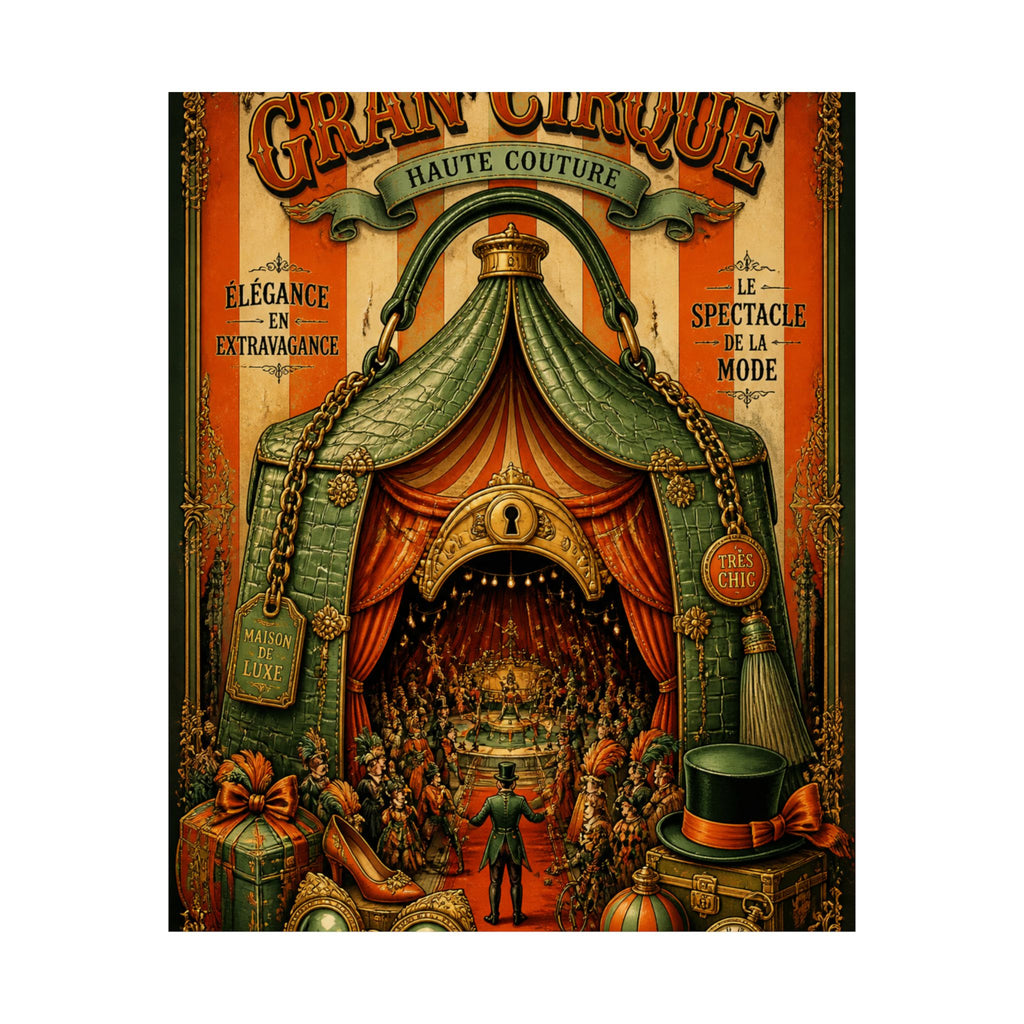 Handbag Big Top Wall Art Poster 18×24 Baroque Home Office Decor Maximalist Print