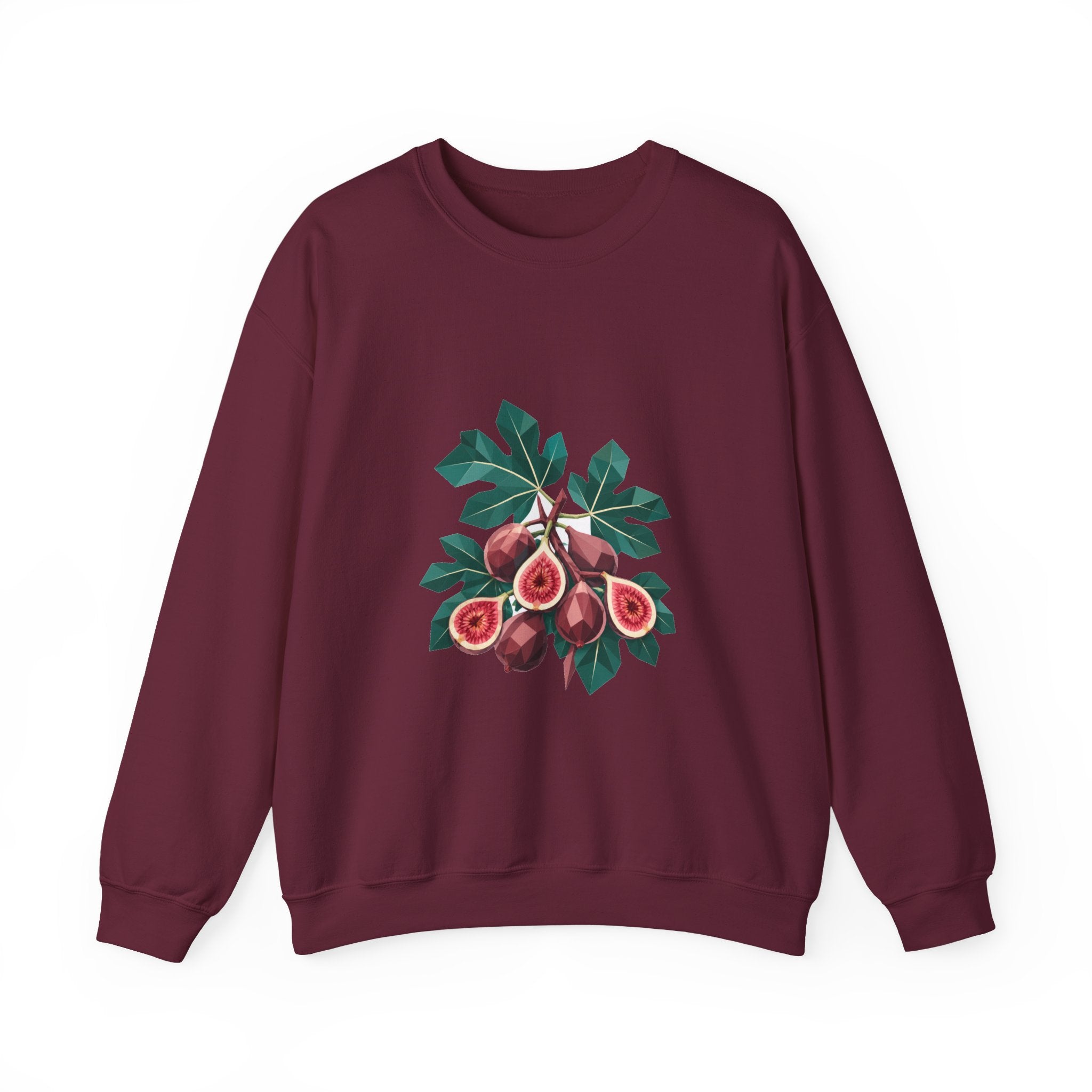 Matching Couple Sweatshirt - Olive Branch & Fig Matching Couple Crewneck Sweatshirt Geometric Art His Hers Couple Gift - Design B