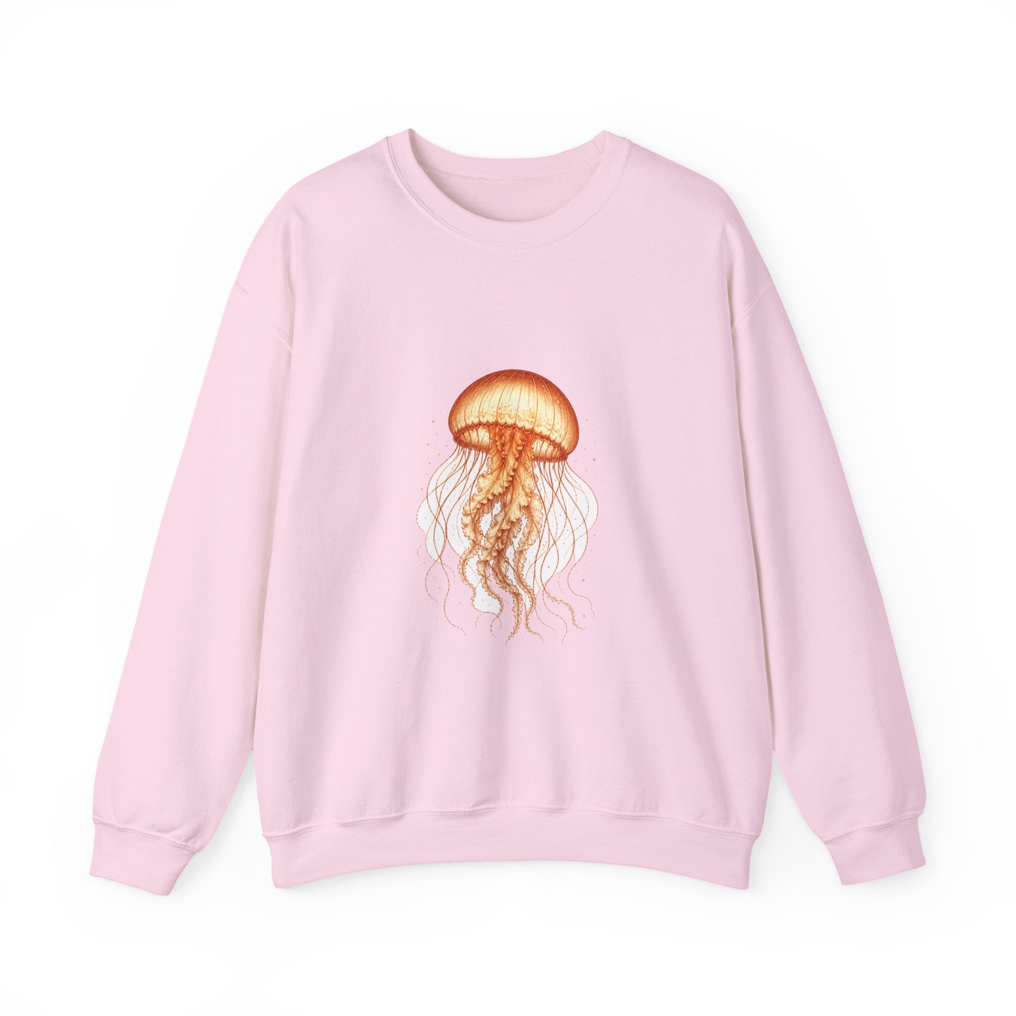 Matching Couple Sweatshirt - Octopus & Jellyfish Matching Couple Comfort Colors Crew Vintage Art His Hers Honeymoon Gift - Design B