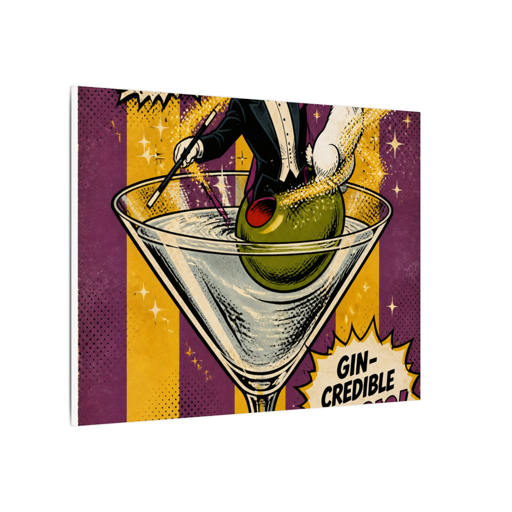 Martini Magician Wall Art Canvas 16×20 Pop Art Living Room Decor Maximalist Print