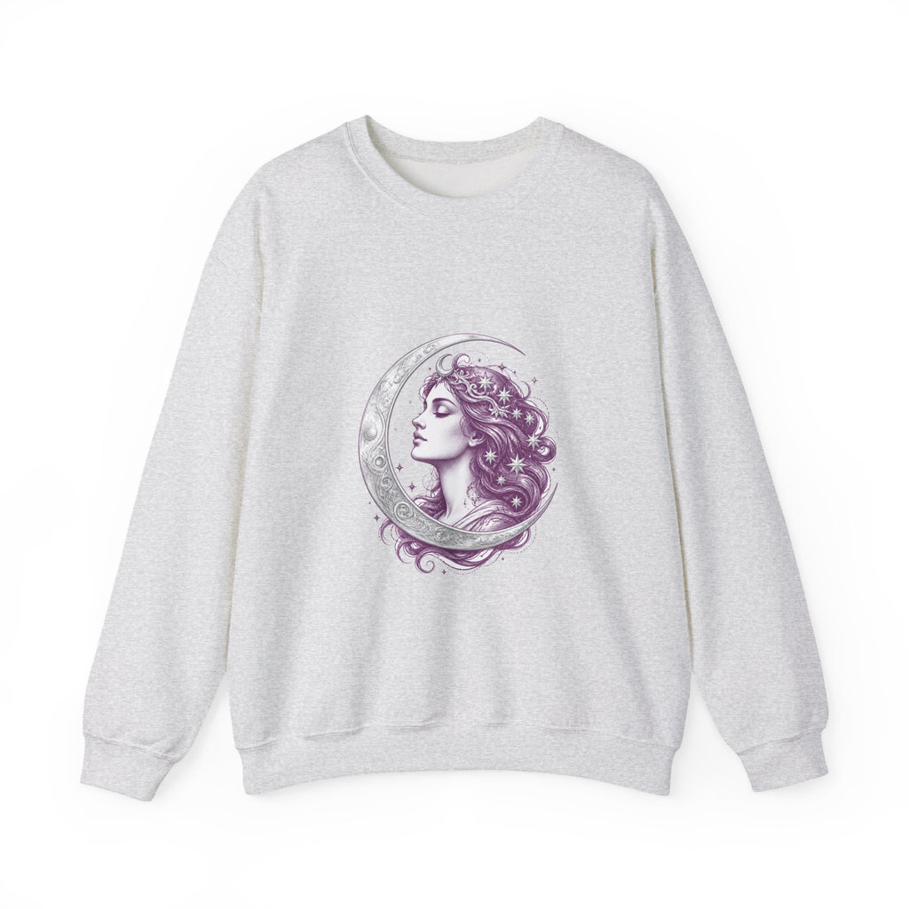 Matching Couple Sweatshirt - Helios & Selene Matching Couple Comfort Colors Crew Hand-Drawn Art His Hers Anniversary Gift - Design B