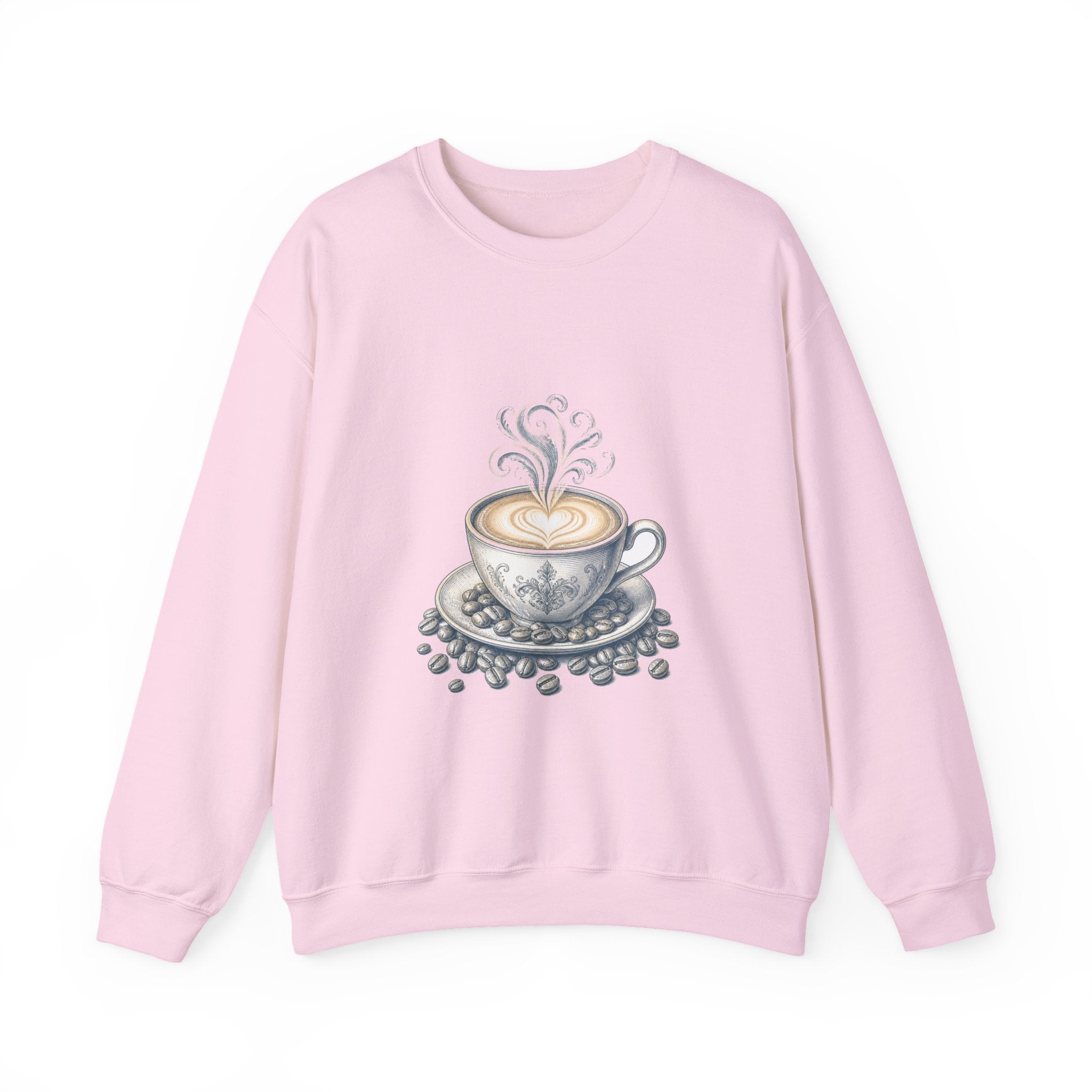 Matching Couple Sweatshirt - Coffee & Tea Matching Couple Comfort Colors Crew Vintage Art His Hers Honeymoon Gift - Design A