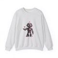 Matching Couple Sweatshirt - Robot & Heart Matching Couple Premium Fleece Sweatshirt Geometric Art His Hers Love Gift - Design A