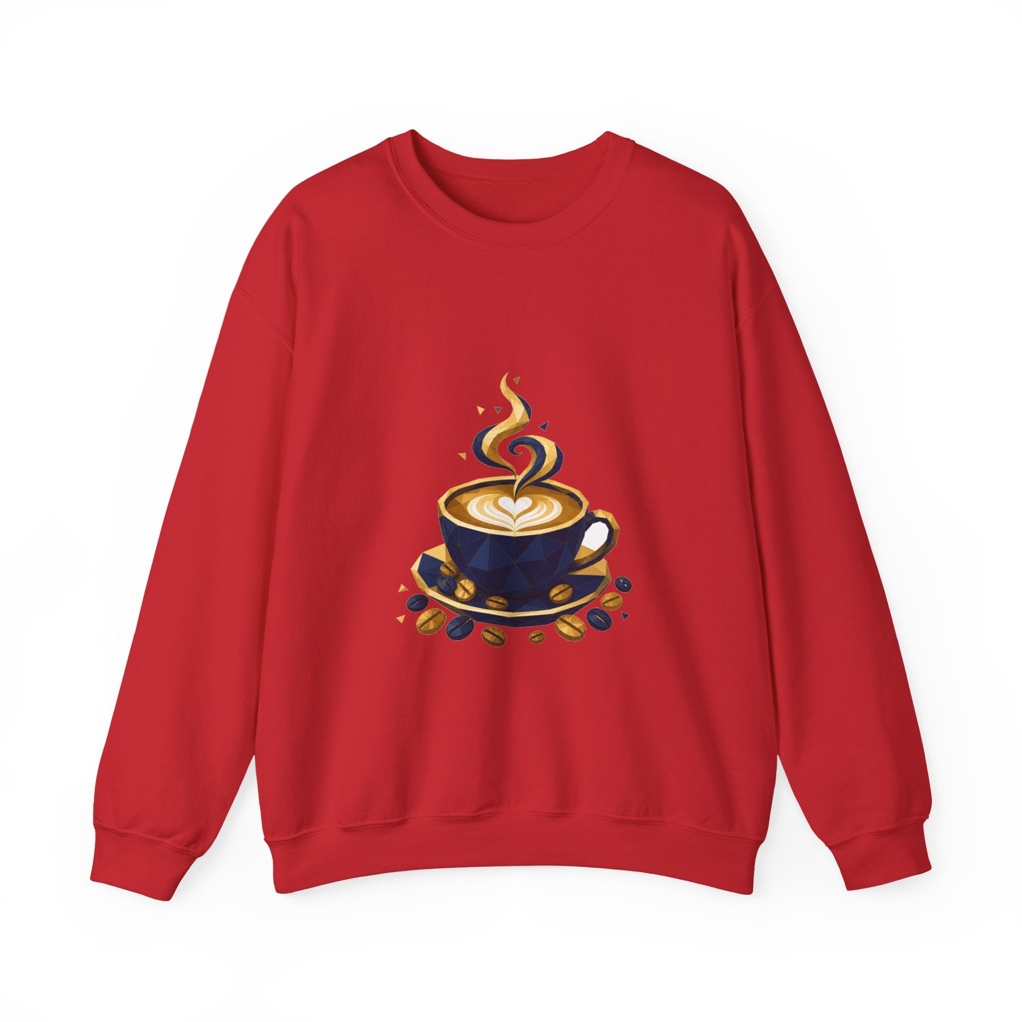 Matching Couple Sweatshirt - Coffee & Tea Matching Couple Comfort Colors Crew Geometric Art His Hers Love Gift - Design A
