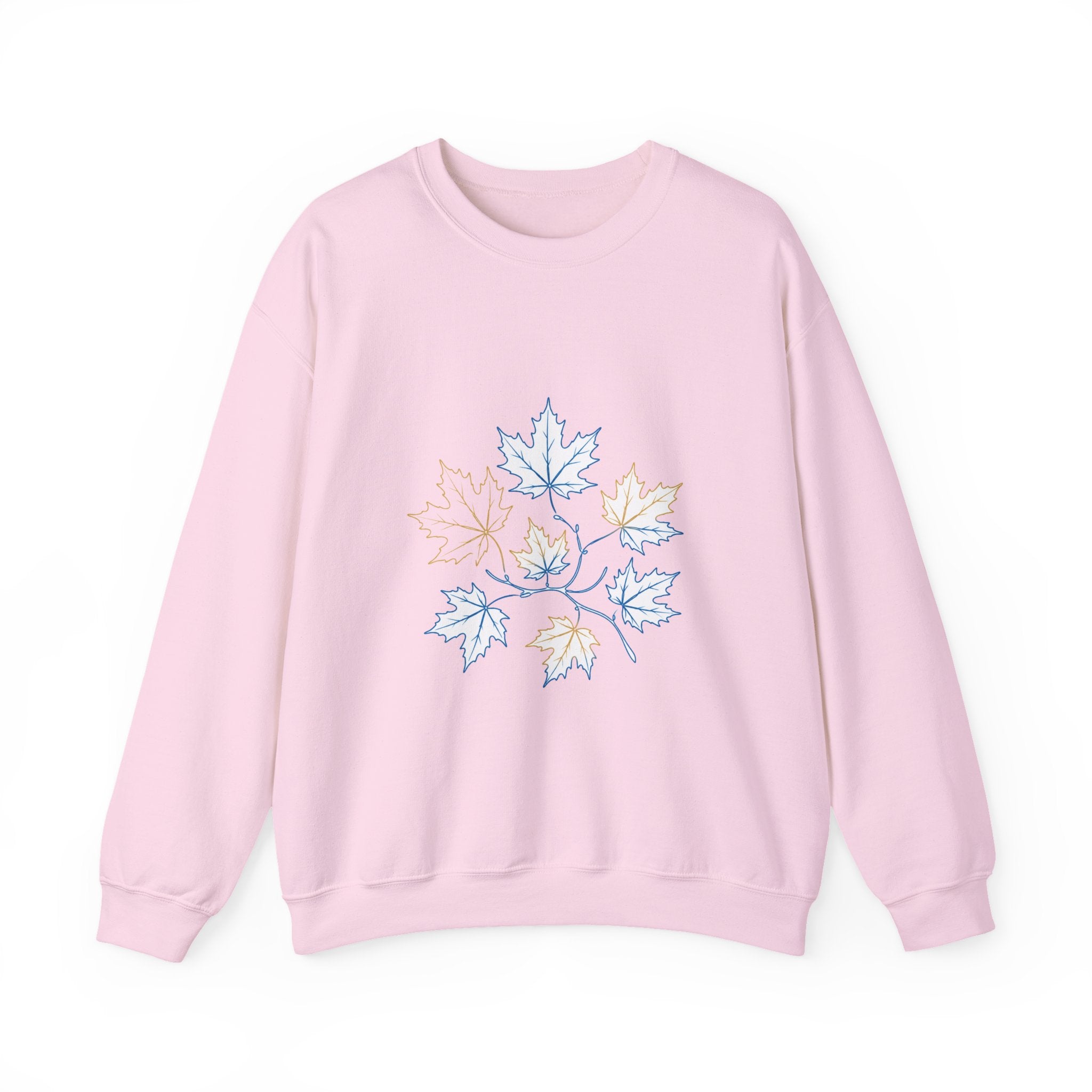 Matching Couple Sweatshirt - Cherry Blossom & Maple Leaf Matching Couple Premium Fleece Sweatshirt Minimalist Art His Hers Christmas Gift - Design B