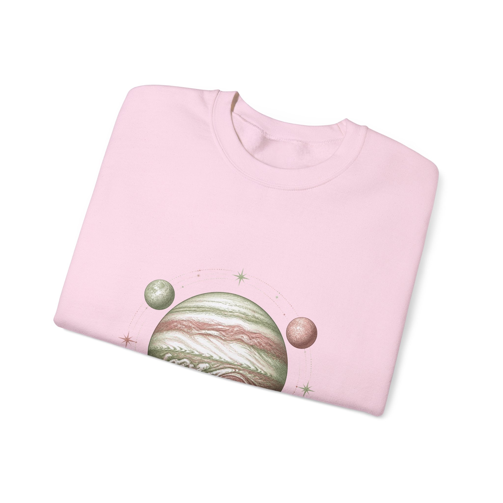 Matching Couple Sweatshirt - Saturn & Jupiter Matching Couple Premium Fleece Sweatshirt Vintage Art His Hers Honeymoon Gift - Design B