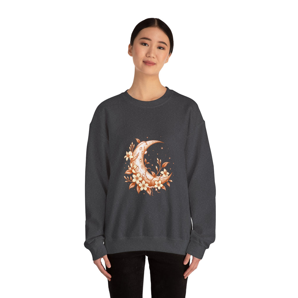 Matching Couple Sweatshirt - Sun & Moon Matching Couple Comfort Colors Crew Hand-Drawn Art His Hers Anniversary Gift - Design A