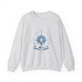 Matching Couple Sweatshirt - Shooting Star & North Star Matching Couple Premium Fleece Sweatshirt Hand-Drawn Art His Hers Anniversary Gift - Design B