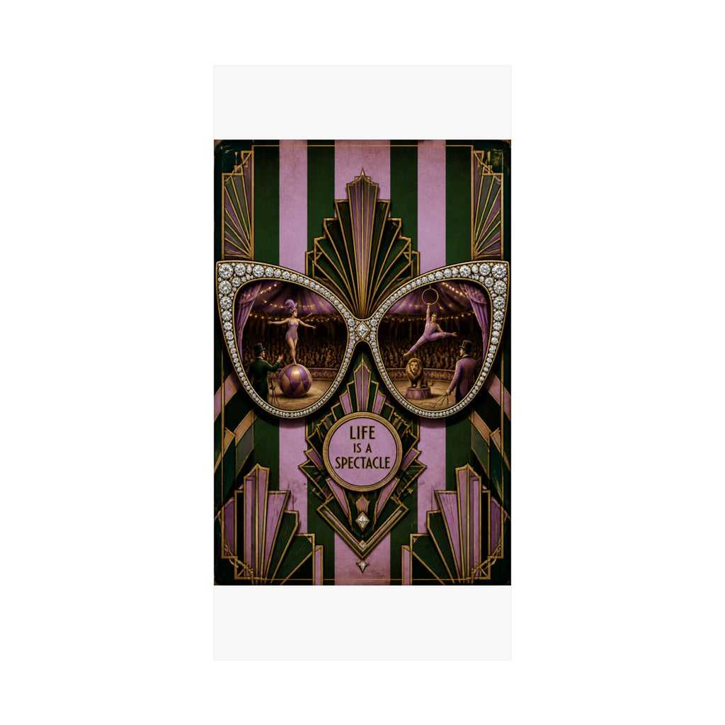 Sunglasses Circus Ring Wall Art Poster 24×36 Art Deco Bar Area Decor Maximalist Print