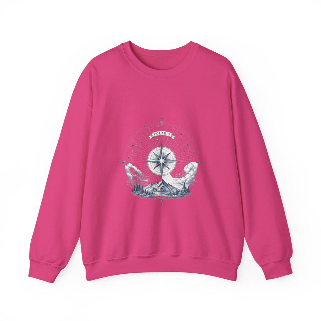 Matching Couple Sweatshirt - Shooting Star & North Star Matching Couple Crewneck Sweatshirt Vintage Art His Hers Wedding Gift - Design B