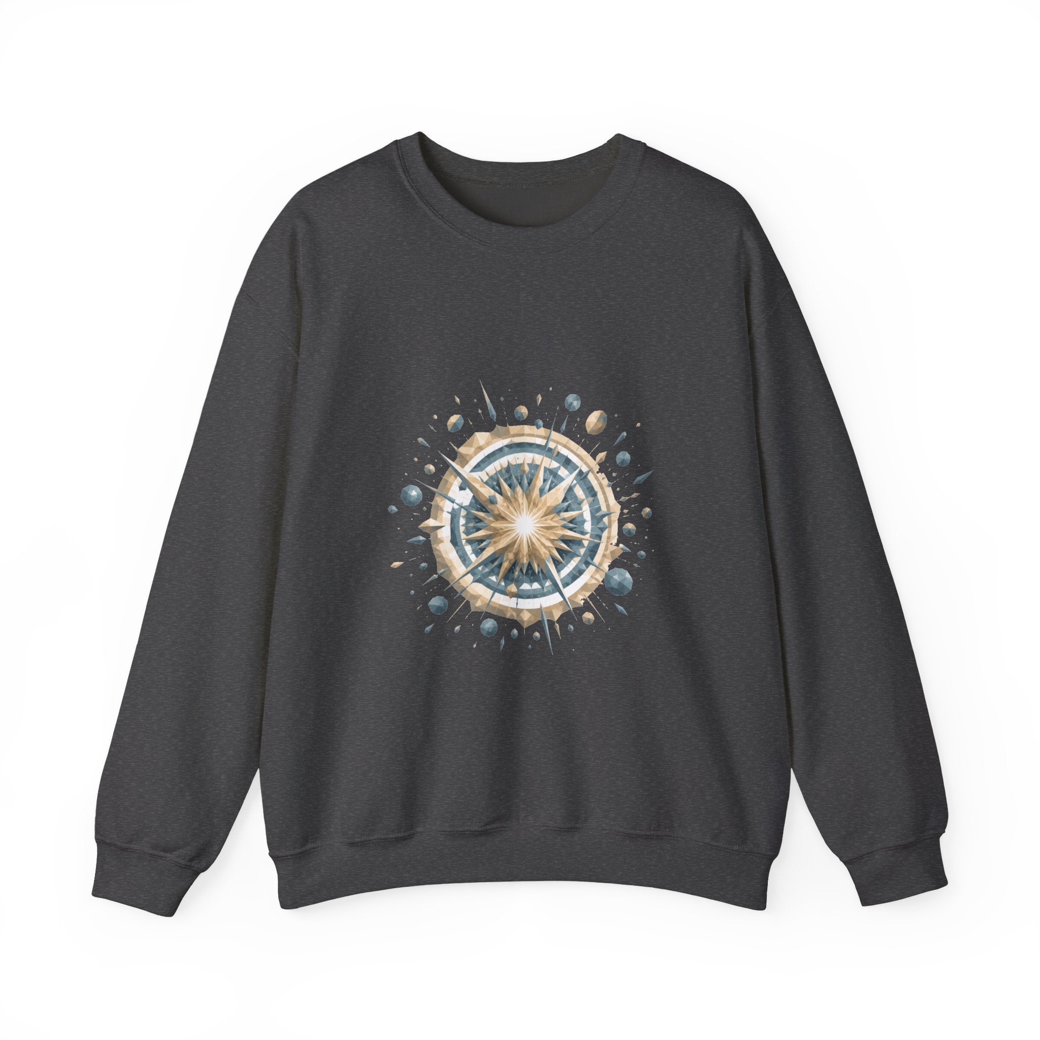 Matching Couple Sweatshirt - Galaxy & Supernova Matching Couple Premium Fleece Sweatshirt Geometric Art His Hers Love Gift - Design B
